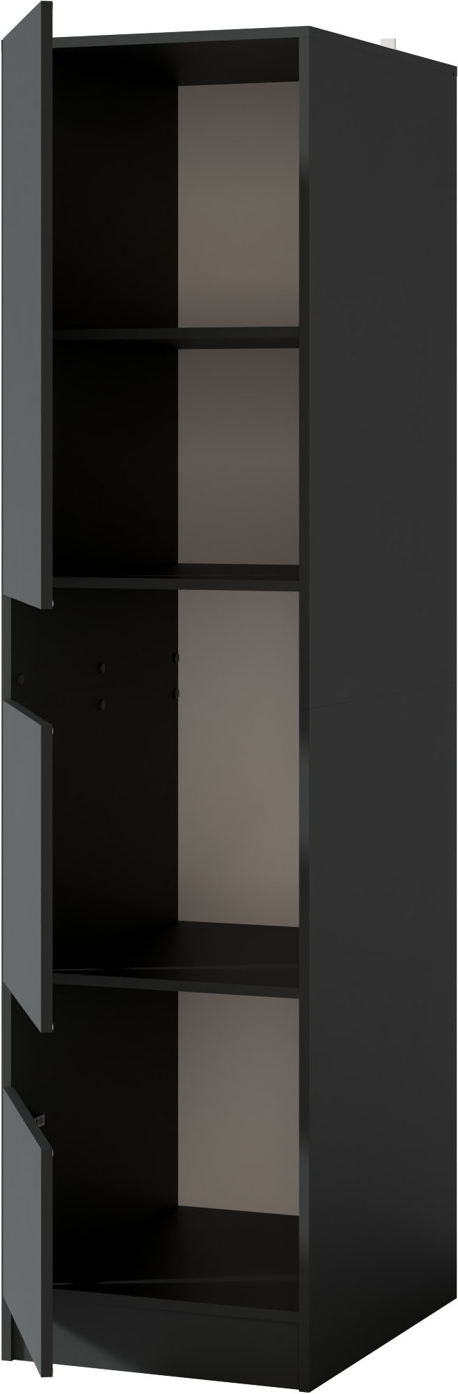 BASIC by Balculina Armoire à linge »Washhome B/T/H 50x200x68 cm« 1 cuis tlg. Largeur 50cm, pieds métalliques réglables en hauteur