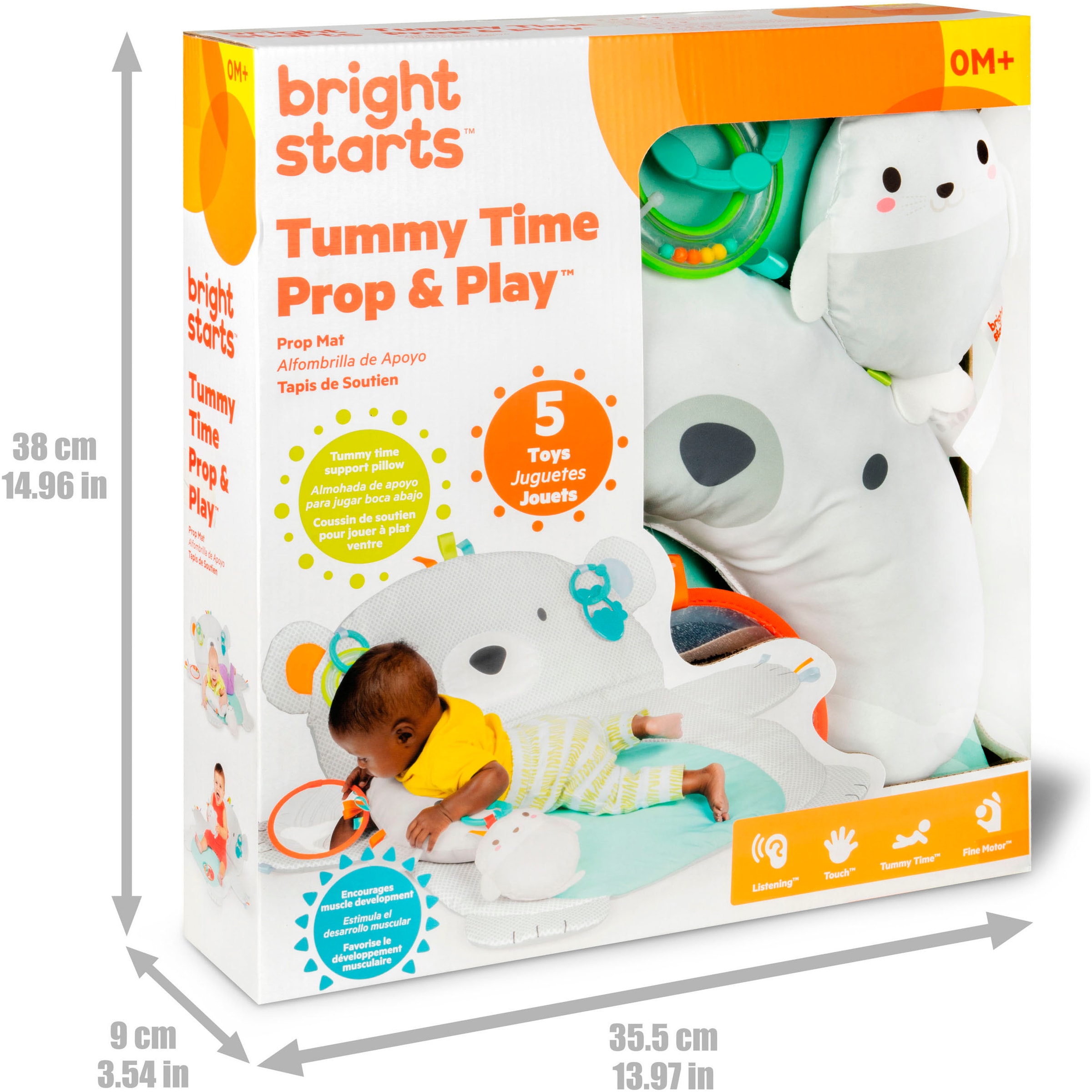 Bright Starts Jouet de préhension »Tummy Time Prop & Play™«