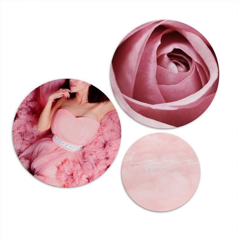 Image of Wall-Art Mehrteilige Bilder »Love ist everything Set Rund«, (Set, 3 St.) bei Ackermann Versand Schweiz