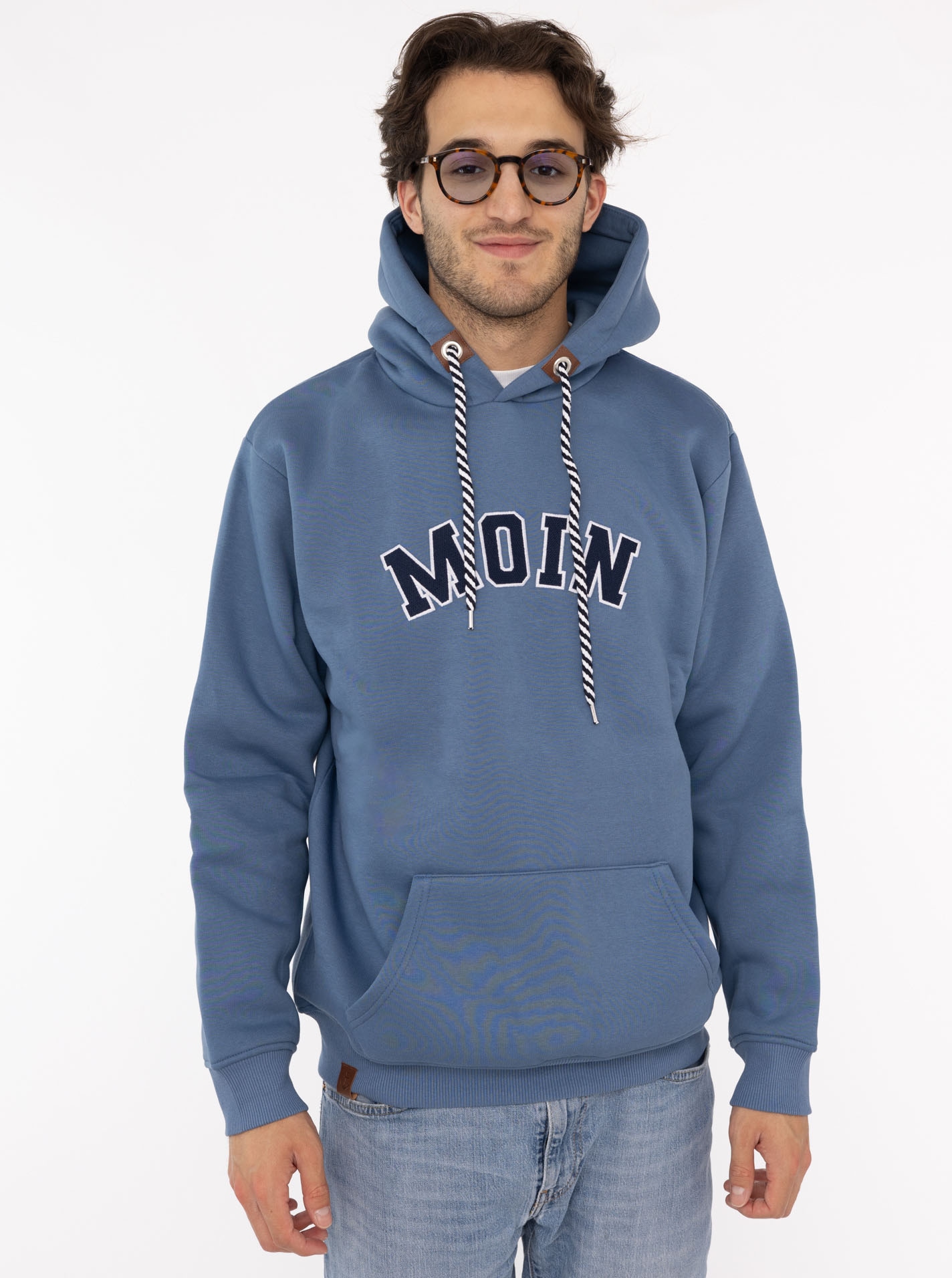Zwillingsherz Hoodie «»MOIN Classic»», Kapuze mit Kordelzug, Tasche vorn, Stickerei