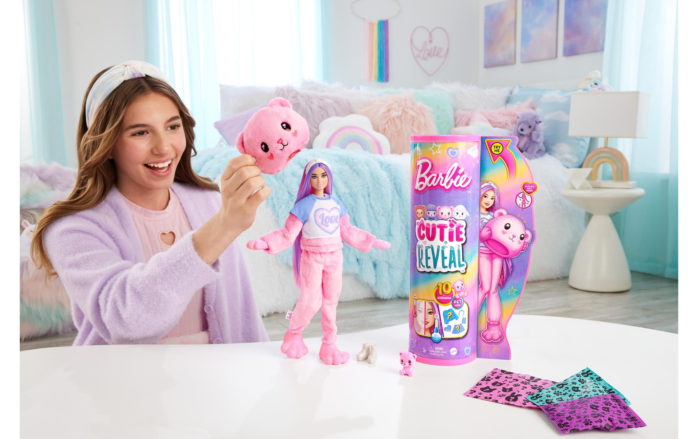 Barbie Anziehpuppe »Cutie Reveal Cozy Cute«