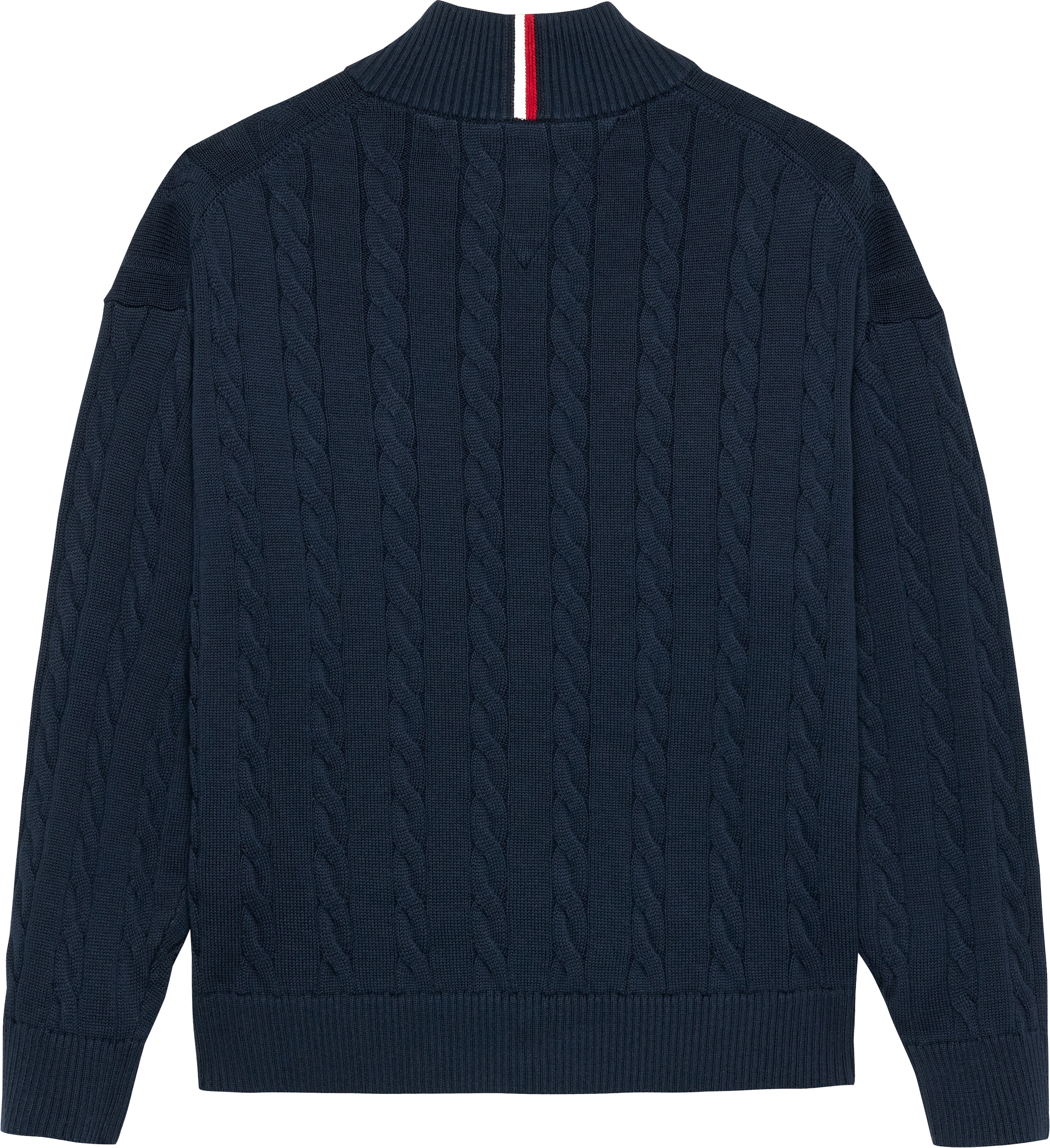 Tommy Hilfiger Strickpullover »COTTON CABLE HALF ZIP SWEATER«, Kinder bis 16 Jahre