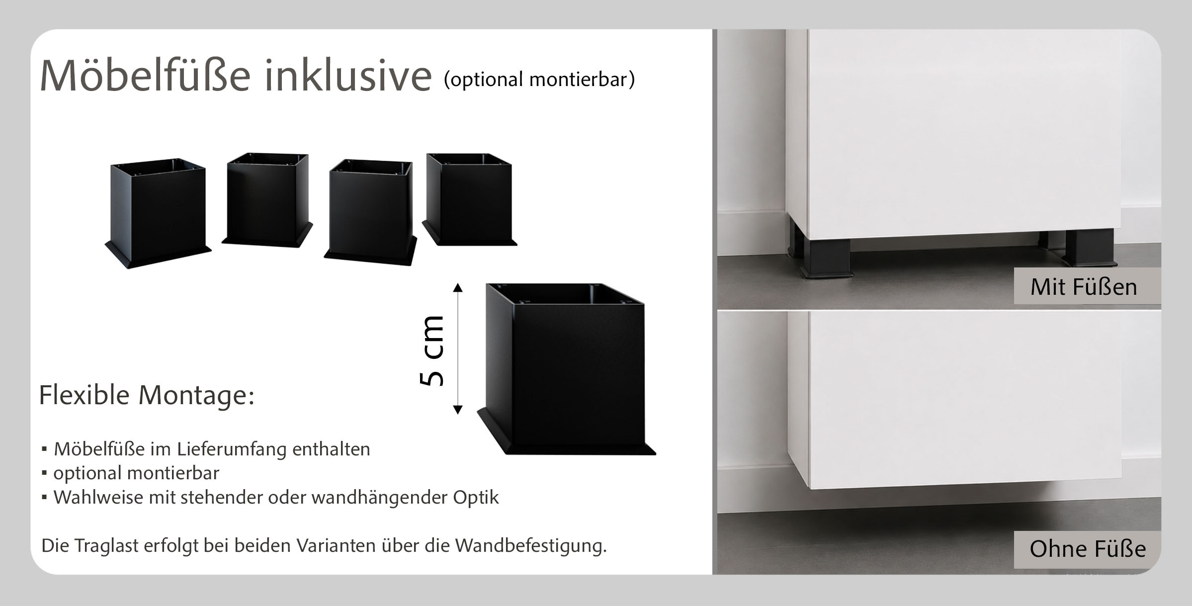 GOODproduct »BOZEN, 2-tlg. Unterbecken-Set - Midischrank«