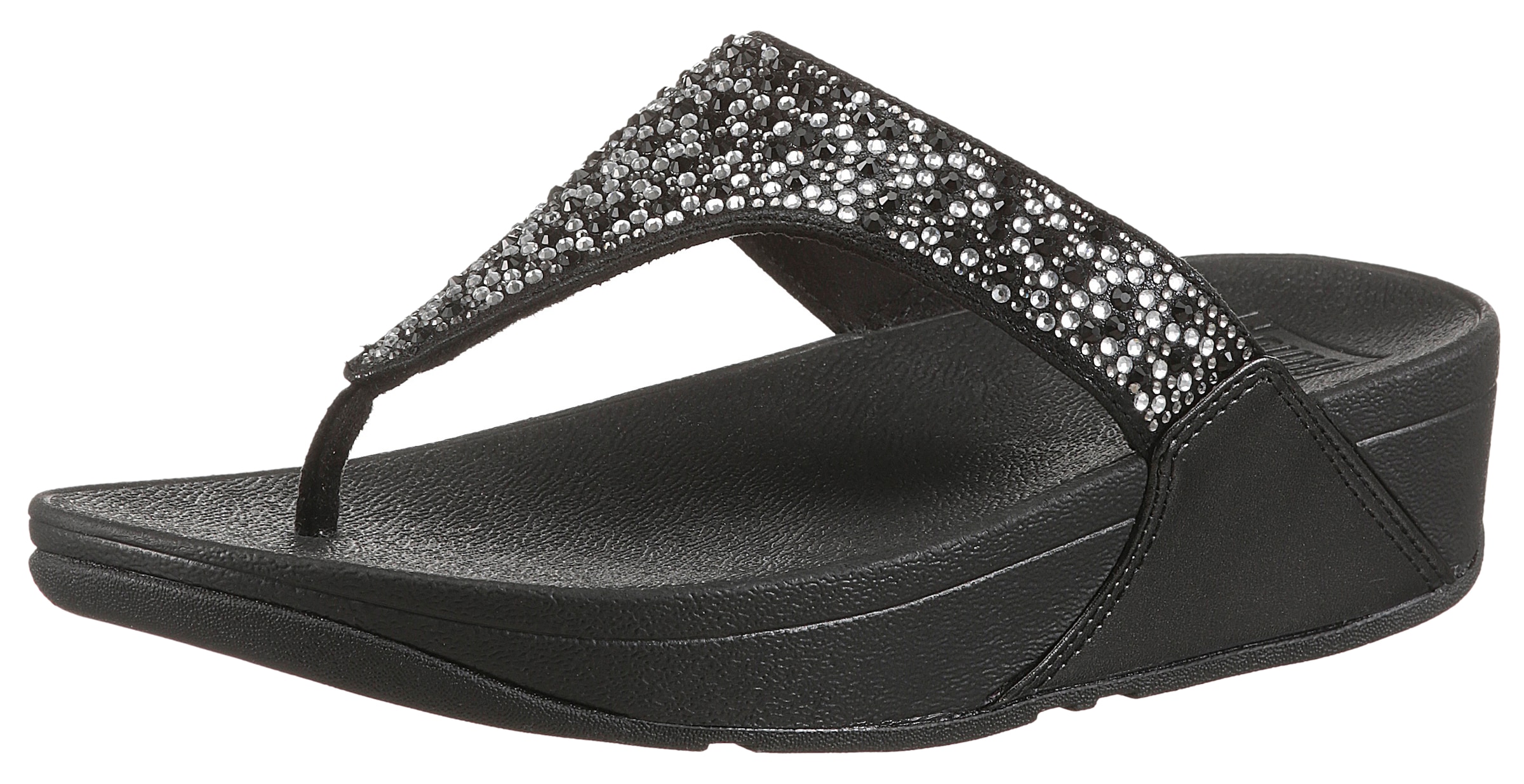 Image of Fitflop Zehentrenner "LULU CRYSTAL", Sandale, Pantolette mit Schmucksteine