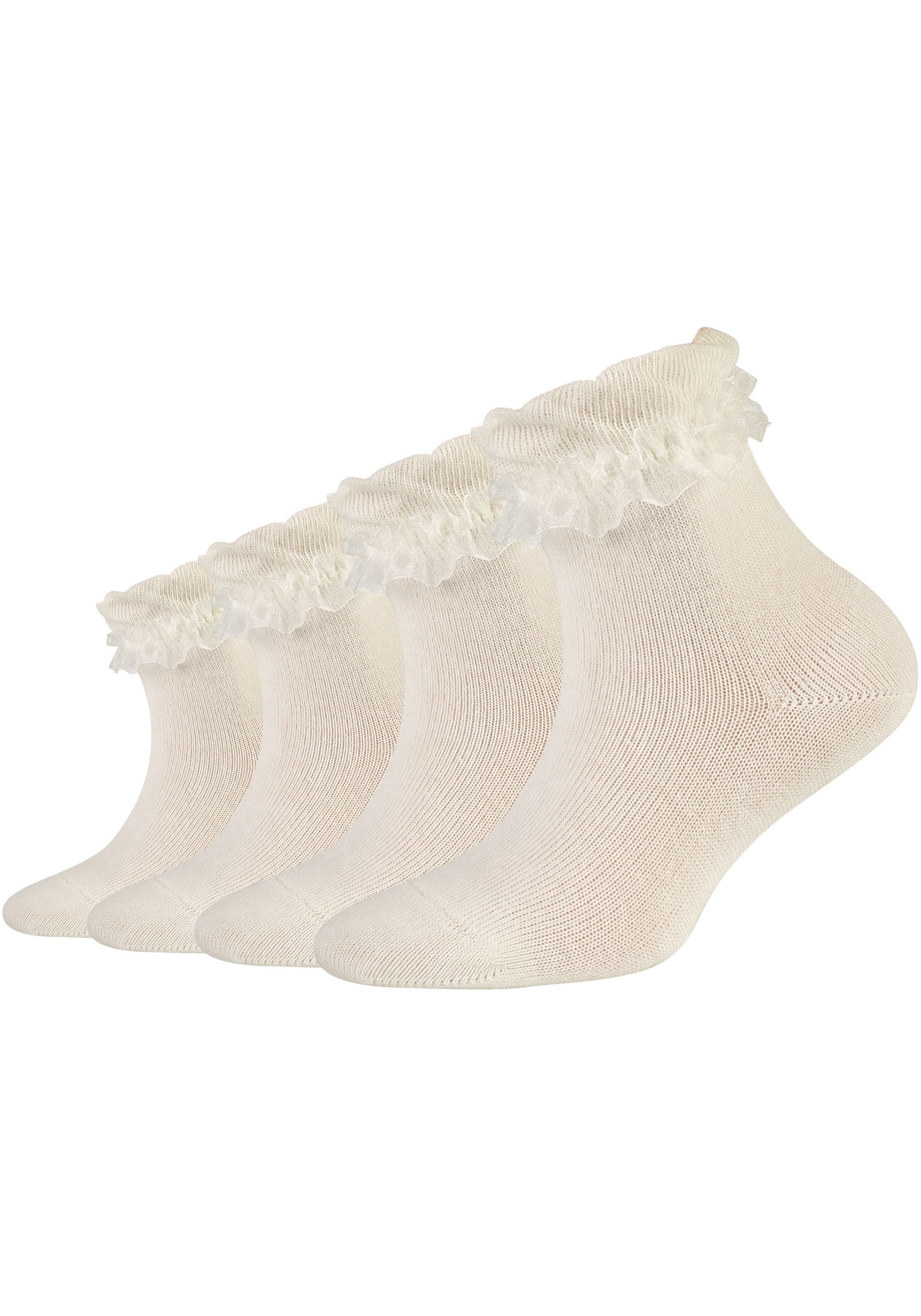 Camano Socken »ca-soft« 4 Paar tlg. mit romantischem Rüschendesign