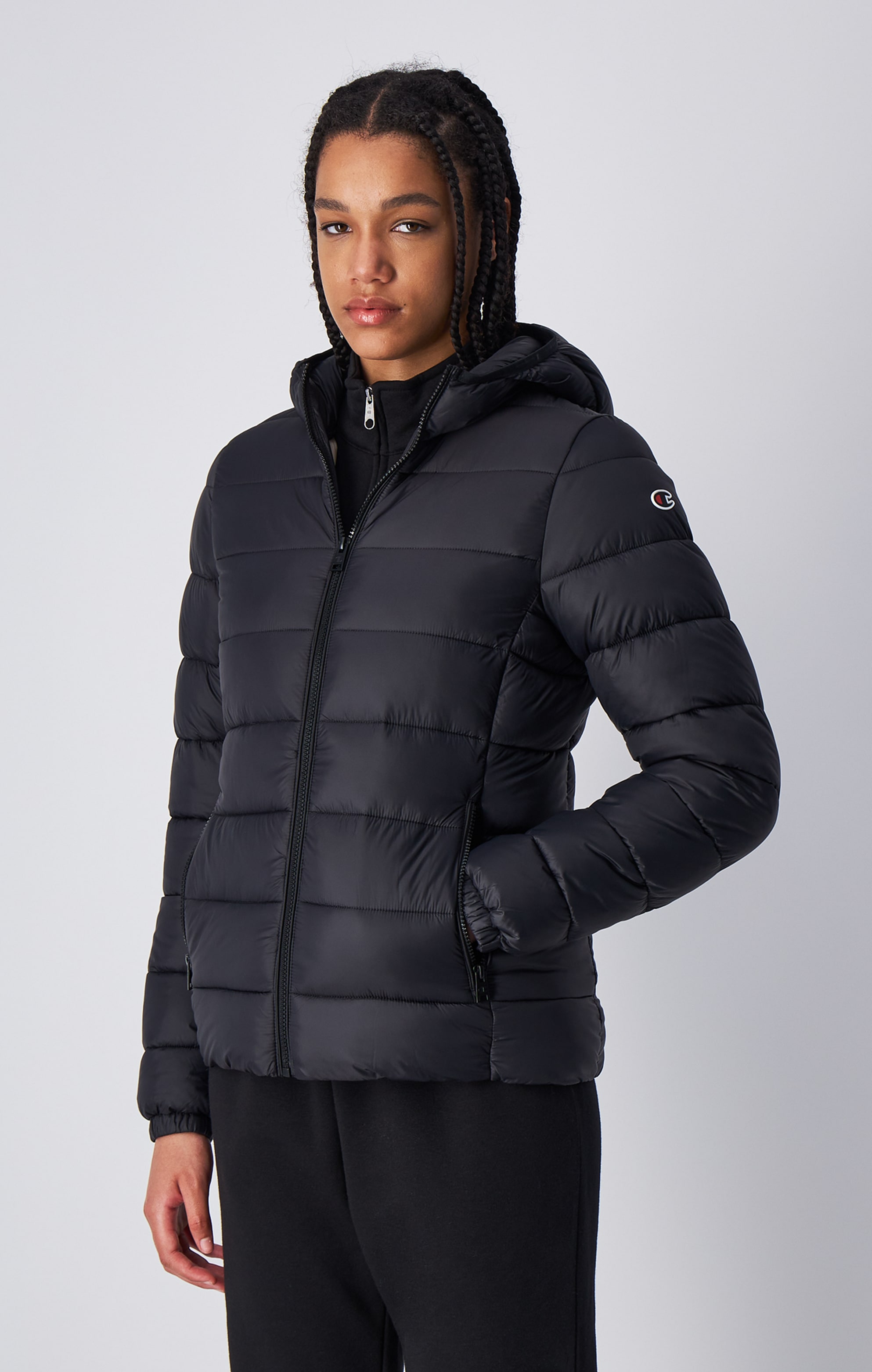 Champion Steppjacke, mit Kapuze