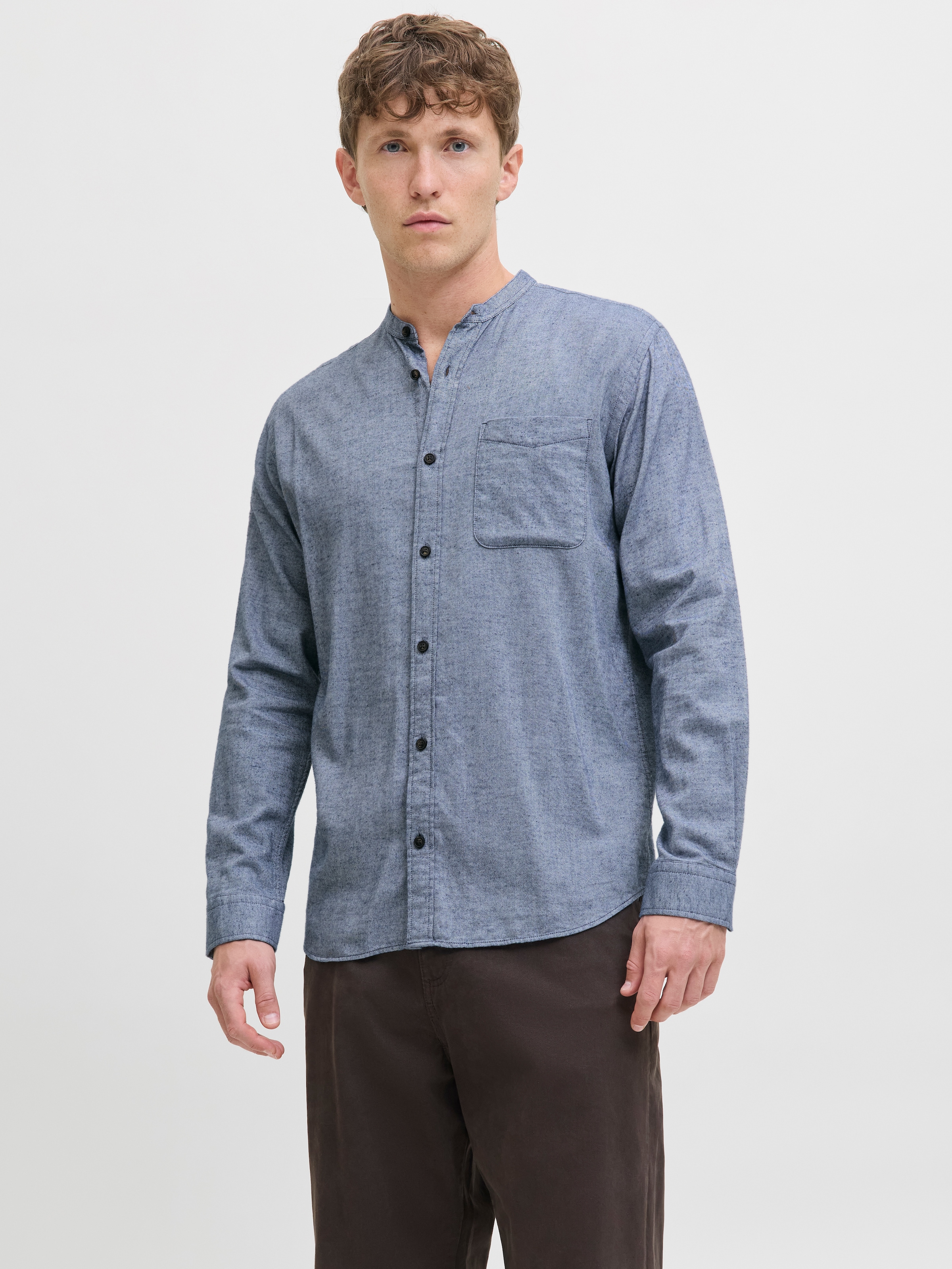 Jack & Jones Langarmhemd »JJEBAND MELANGE SHIRT L/S SN«