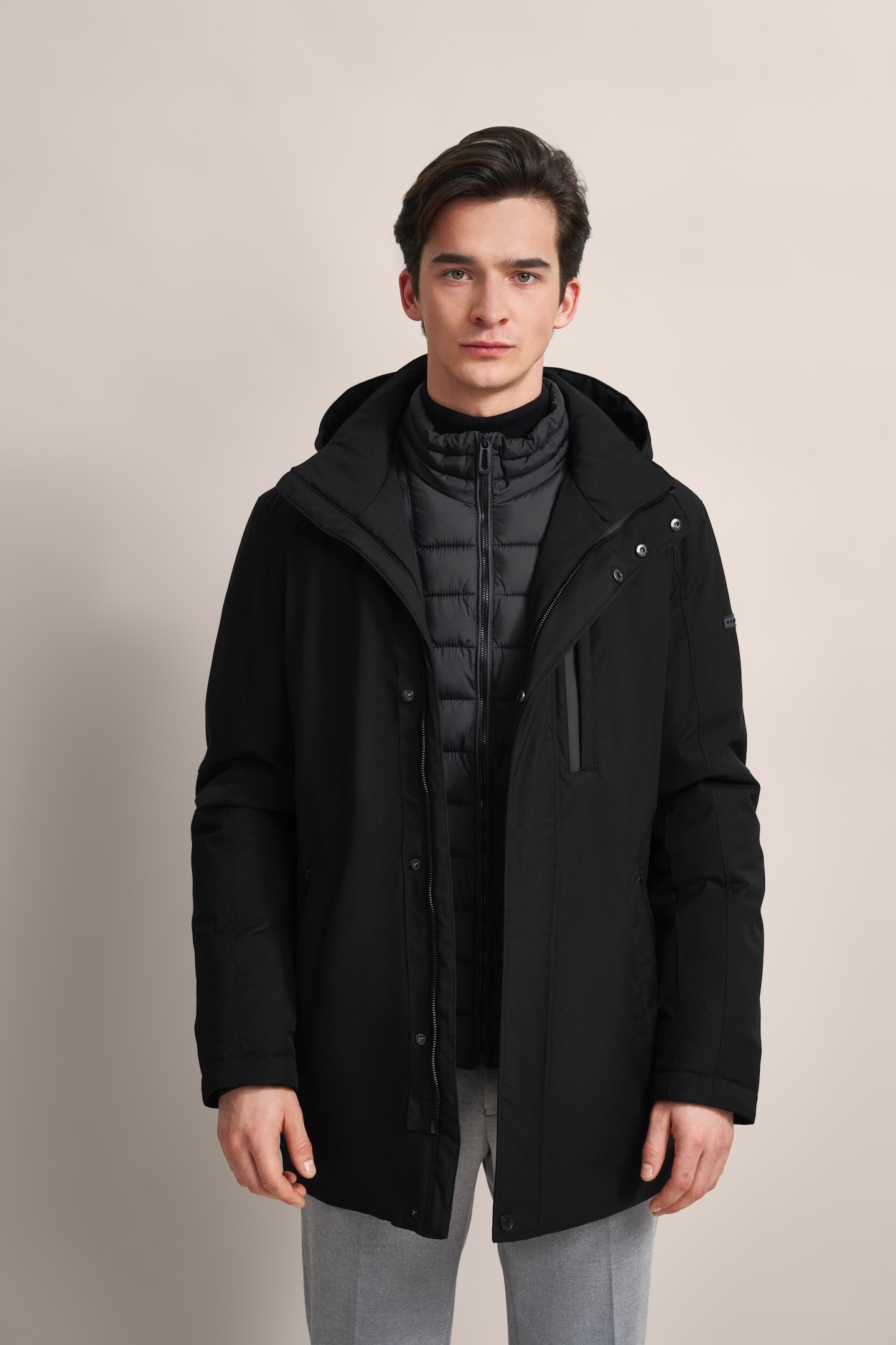 Image of bugatti Kurzjacke mit Kapuze mit wasserfester Eigenschaft