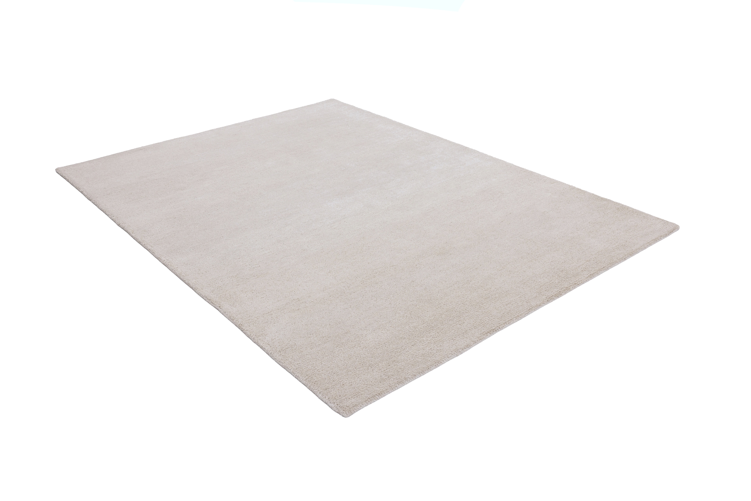 GOODproduct Wollteppich »Gabbo Natur, Handgefertigt, Teppich, reine Wolle, meliert« rechteckig 14 mm Höhe reine Wolle, Uni, Wohnzimmer, Schlafzimmer, Esszimmer