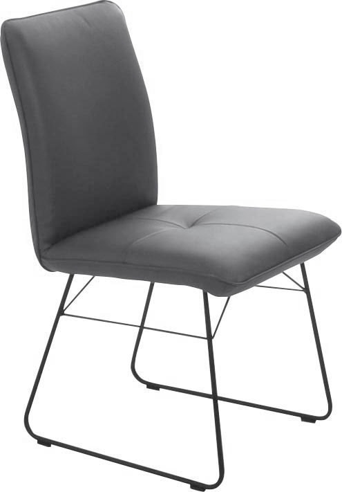 K+W Komfort & Wohnen Chaise à patins () 1 cuisarmature en métal noir, poignée au dos, matelassage sur l'assise