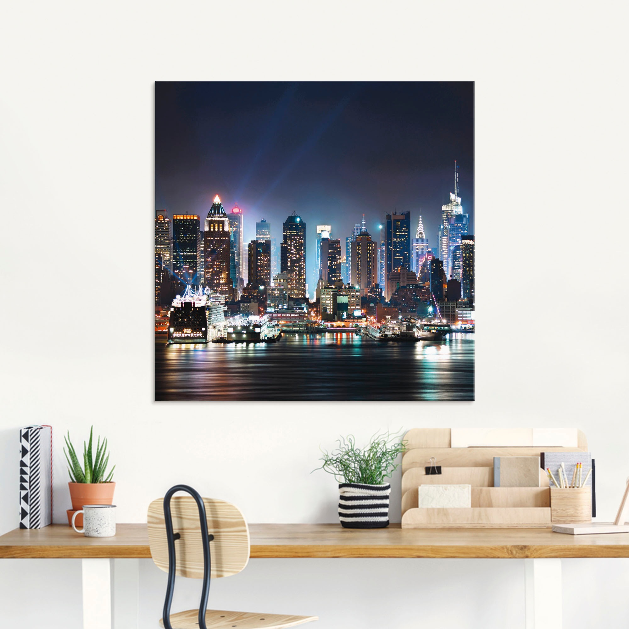 Artland Glasbild "New York City Times Square" Amerika 1 Stk. tlg. in verschiedenen Größen
