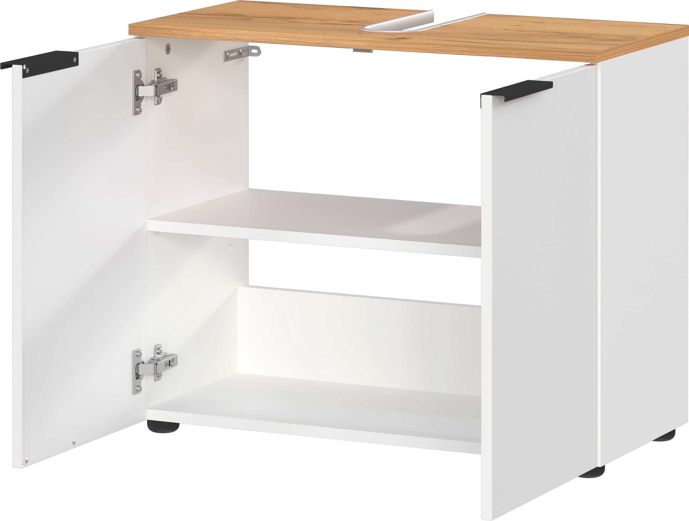 andas Waschbeckenunterschrank »Majtum mit Siphonausschnitt, Türen mit Soft-Close-Funktion«, Breite 70 cm, widerstandsfähige Oberfläche, Made in Germany