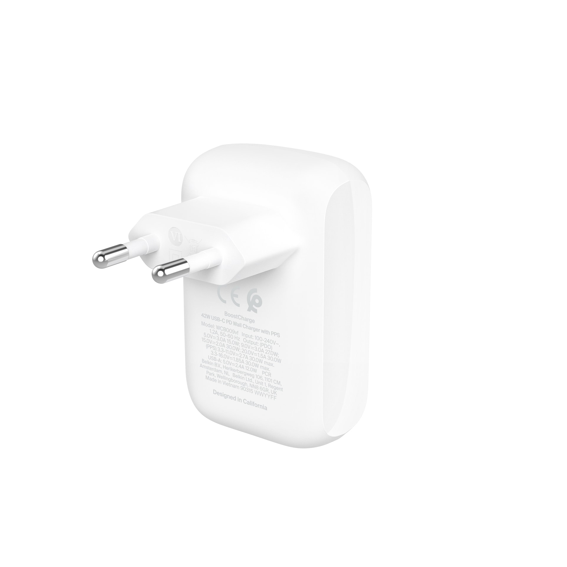 Belkin Smartphone-Ladegerät »BoostCharge Ladegerät mit zwei Anschlüssen (42 W)«, geeignet für Apple iPhone/iPad, Samsung Galaxy, Google Pixel