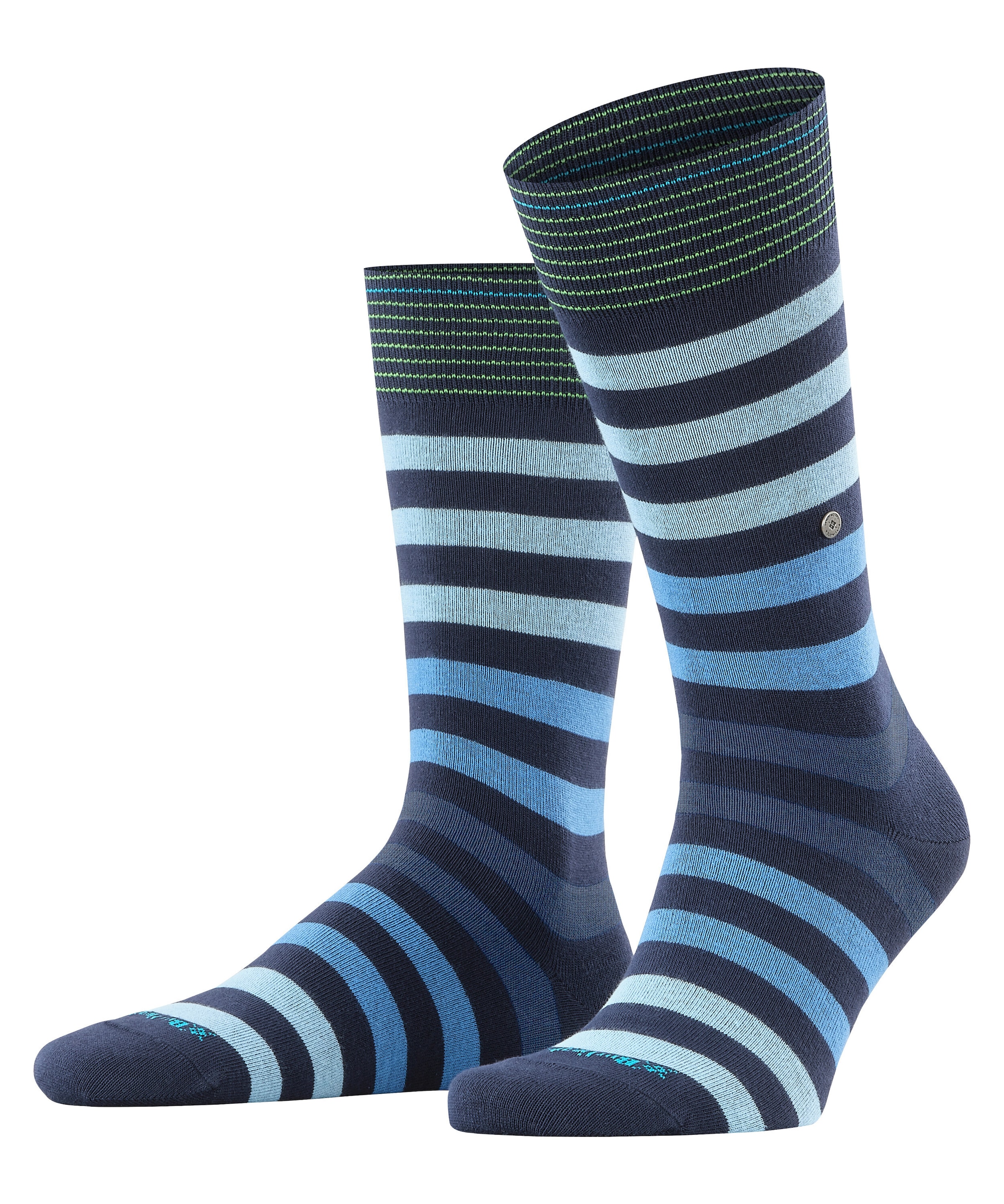 Image of Burlington Socken "Blackpool" modernes Streifenmuster, Einheitsgrösse 40-46, Burlington-Clip