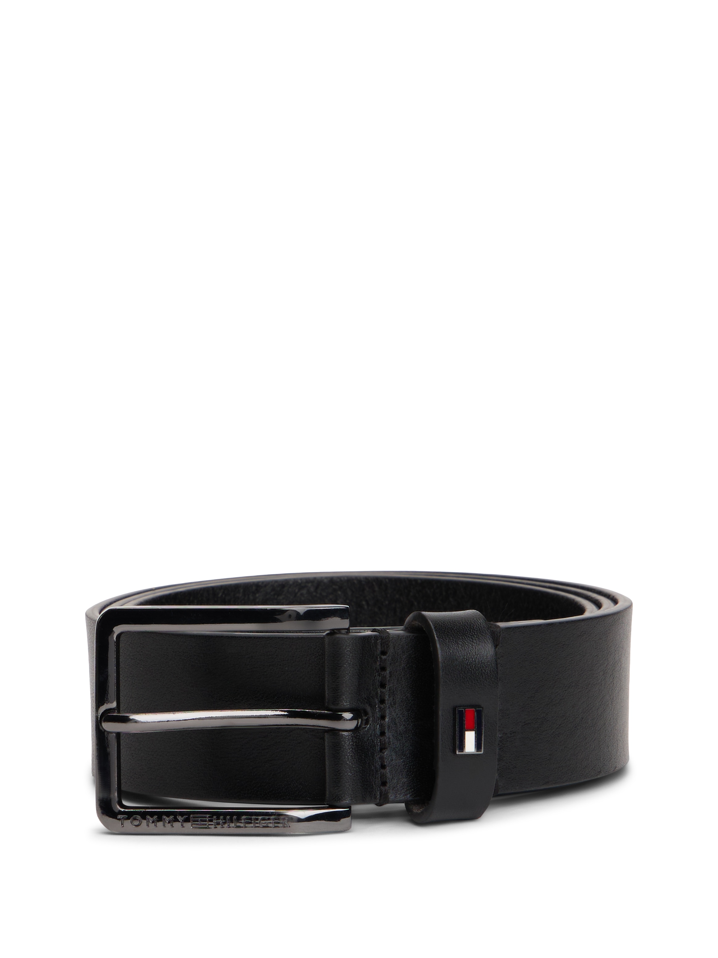 Tommy Hilfiger Ledergürtel »OLIVIER 3,5 cm breit« mit Flag aus Emaille, Breite: 3,5cm