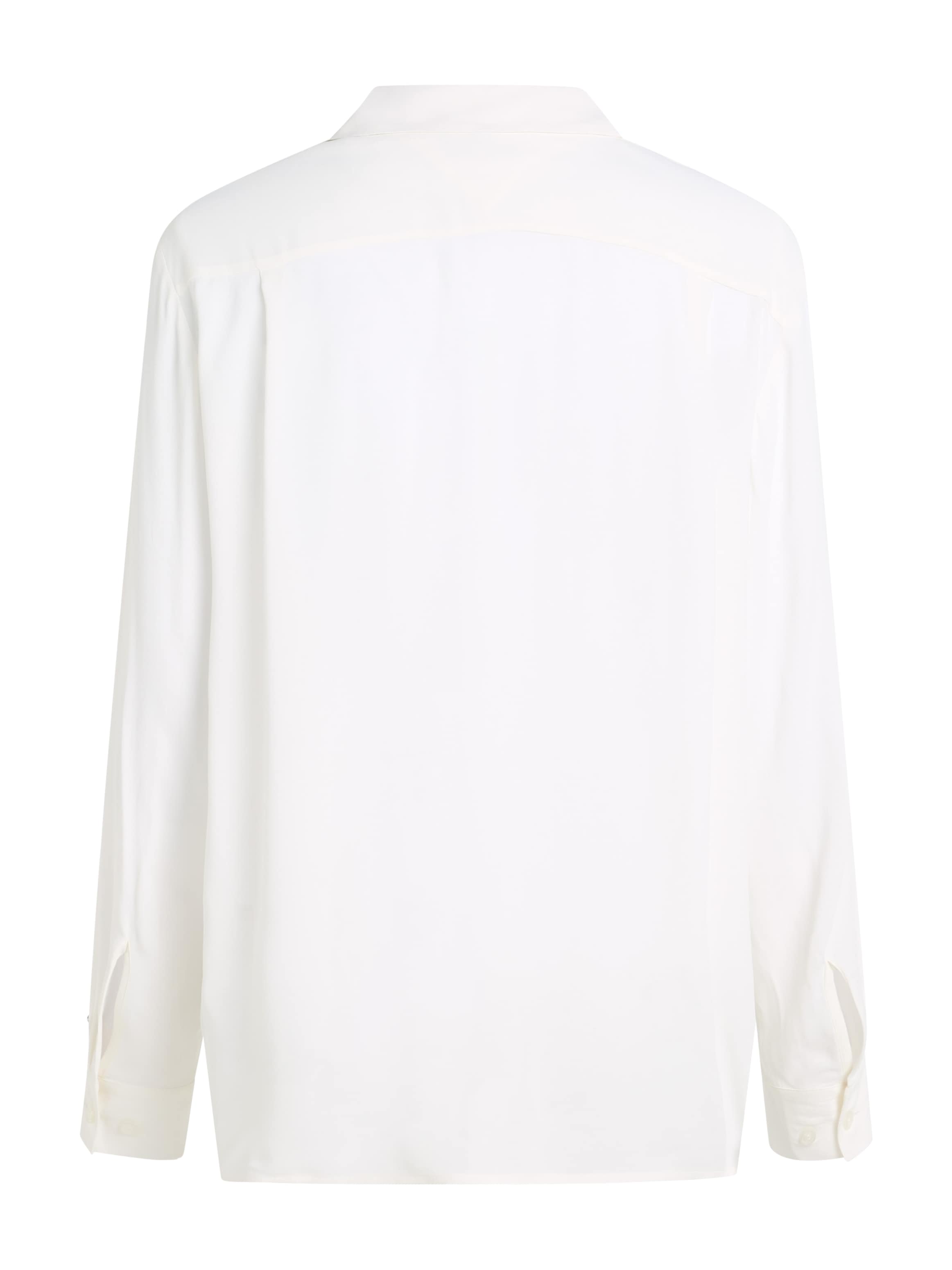 Tommy Hilfiger Hemdbluse »VISCOSE CREPE FLUID SHIRT LS«, mit kleinem Markenlabel auf dem Ärmelabschluss