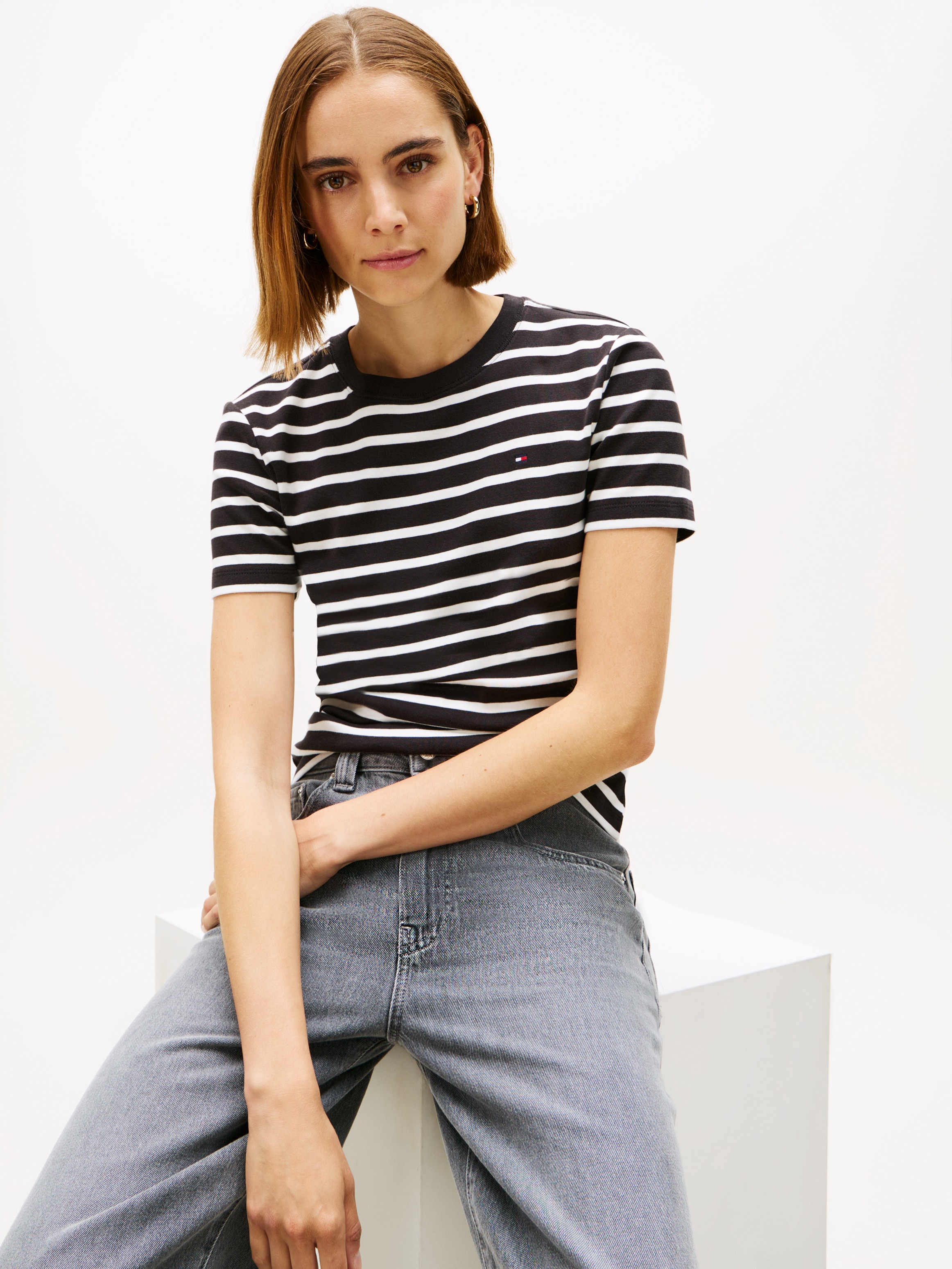 Tommy Hilfiger T-Shirt »SLIM CODY C-NK SS« Baumwolle, slim fit