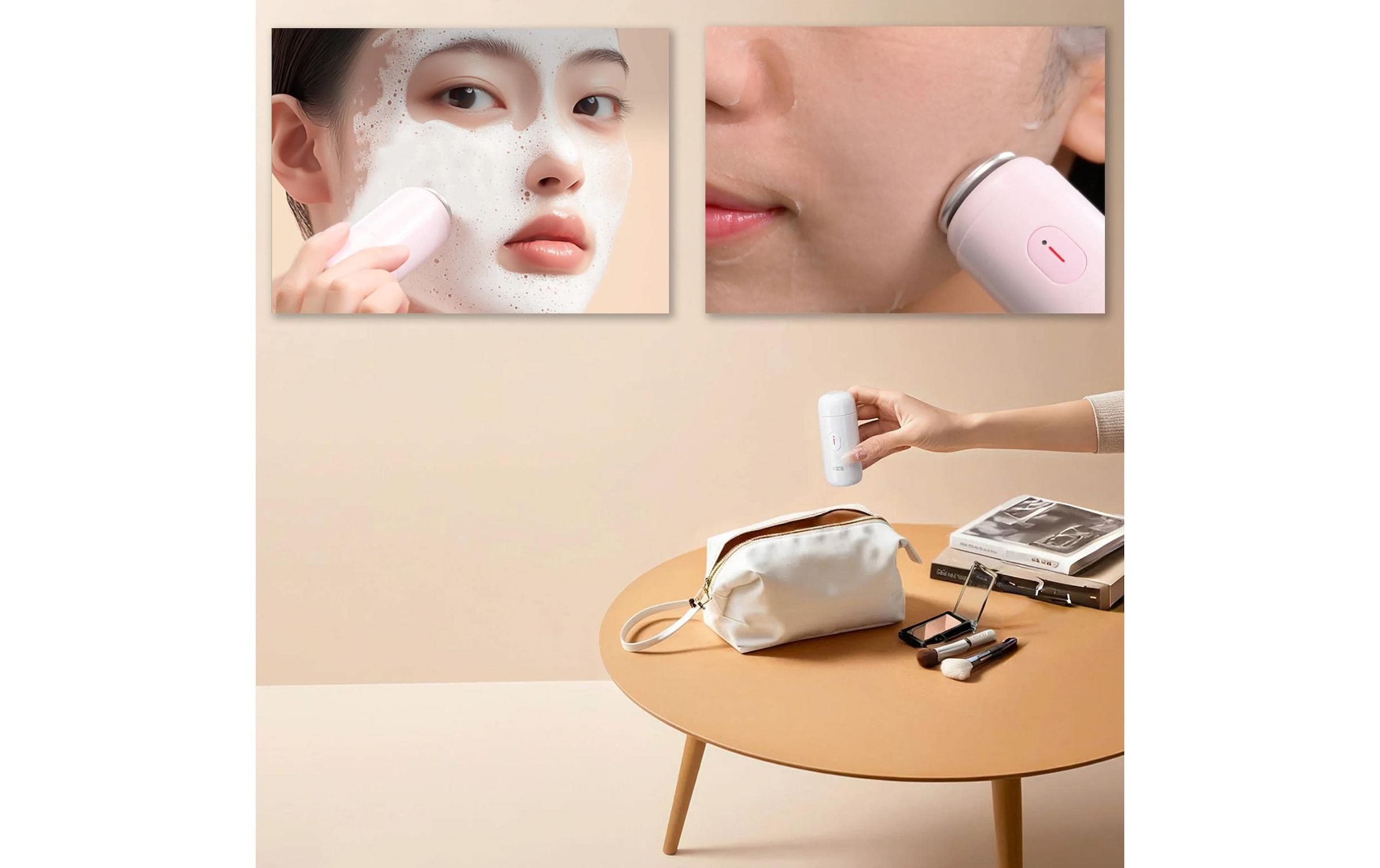   Elektrische Gesichtsreinigungsbürste »KiCA PureClear Rosa« Wasserschutz