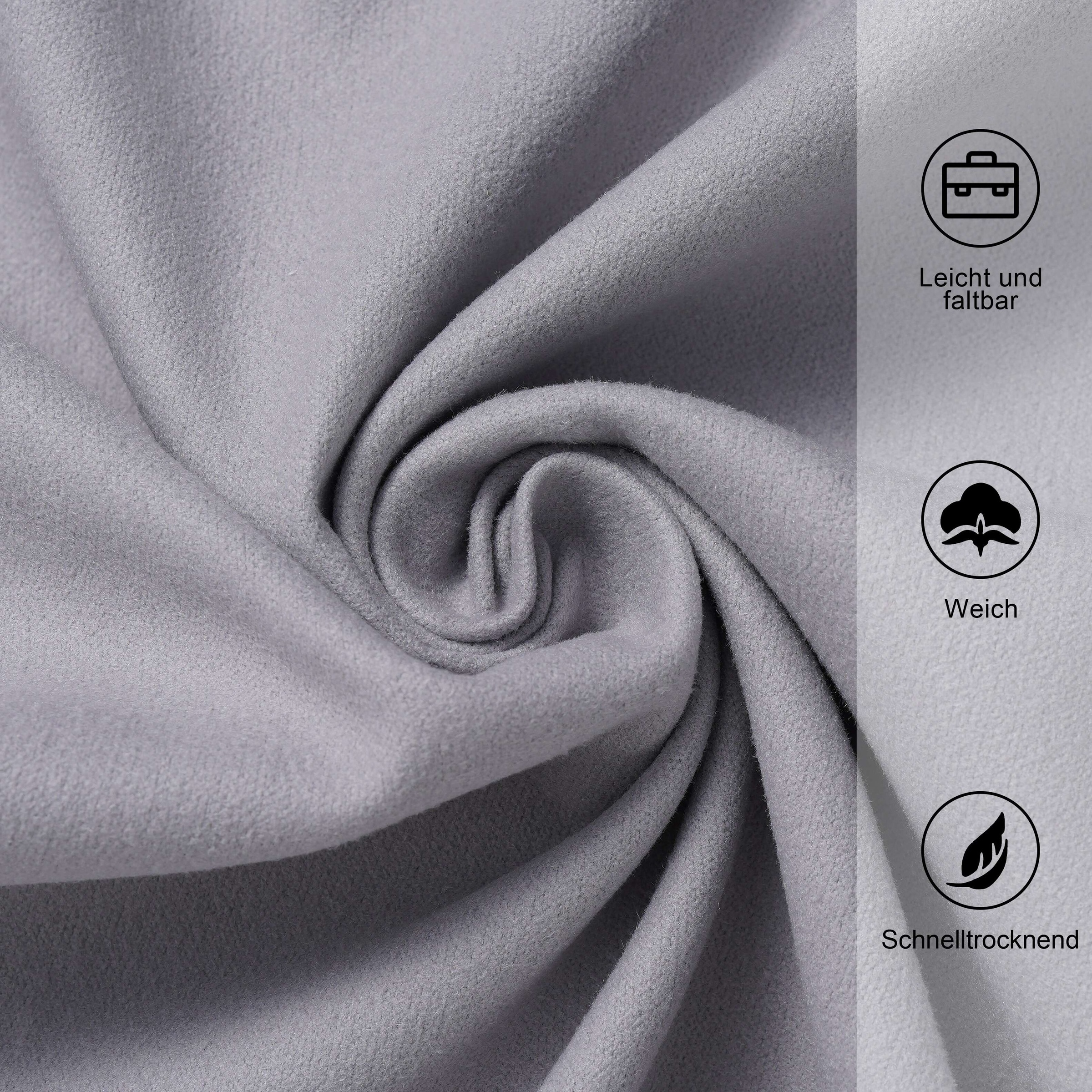 GOODproduct Handtücher »Leoa, diverse Grössen, Sporthandtuch, Reisehandtuch, Strandtuch« sehr leicht, kompakt, schnelltrocknend, Mikrofaser mit Kontrastnaht