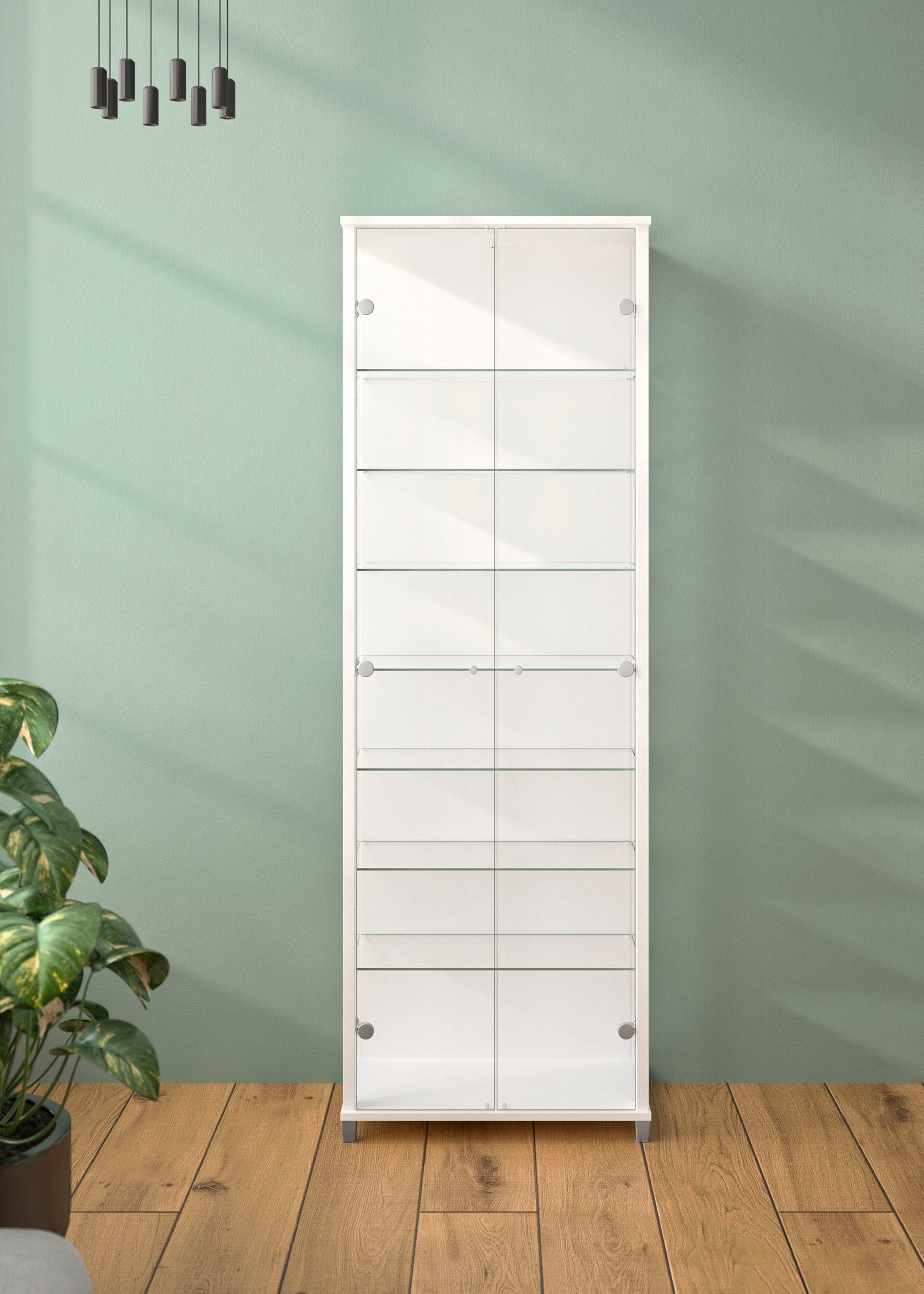 fif möbel Vitrine »Optima« Standvitrine, 2 Glastüren, 7 Böden, vielseitig, perfekt für Sammler