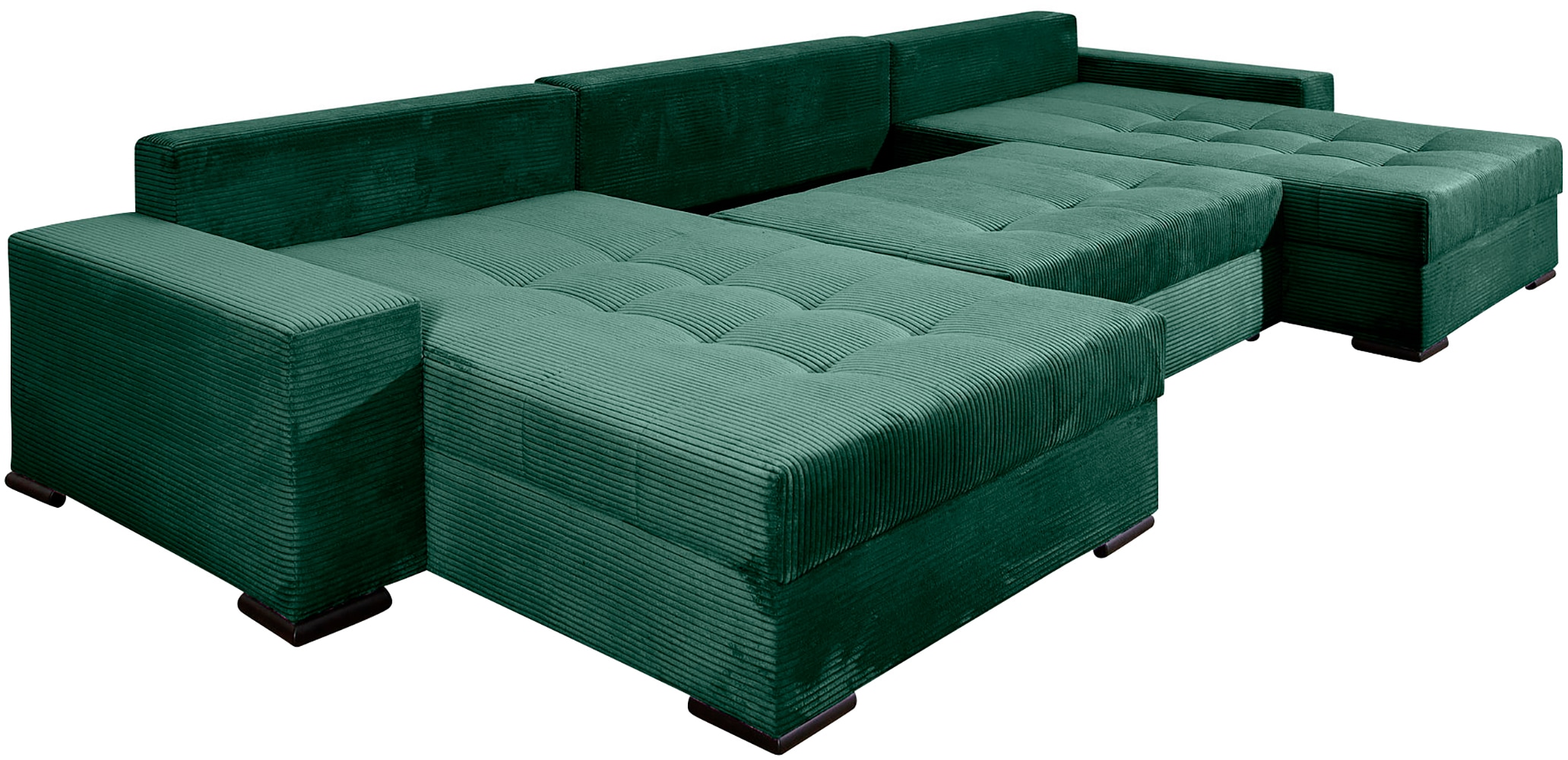 COLLECTION AB Wohnlandschaft »XXXL-Josy Relax U-Form Breite 352 cm, mit 2 gleich grossen Recamieren«, inkl. Bettfunktion, Bettkasten, mit 4 Rückenkissen in zwei Grössen