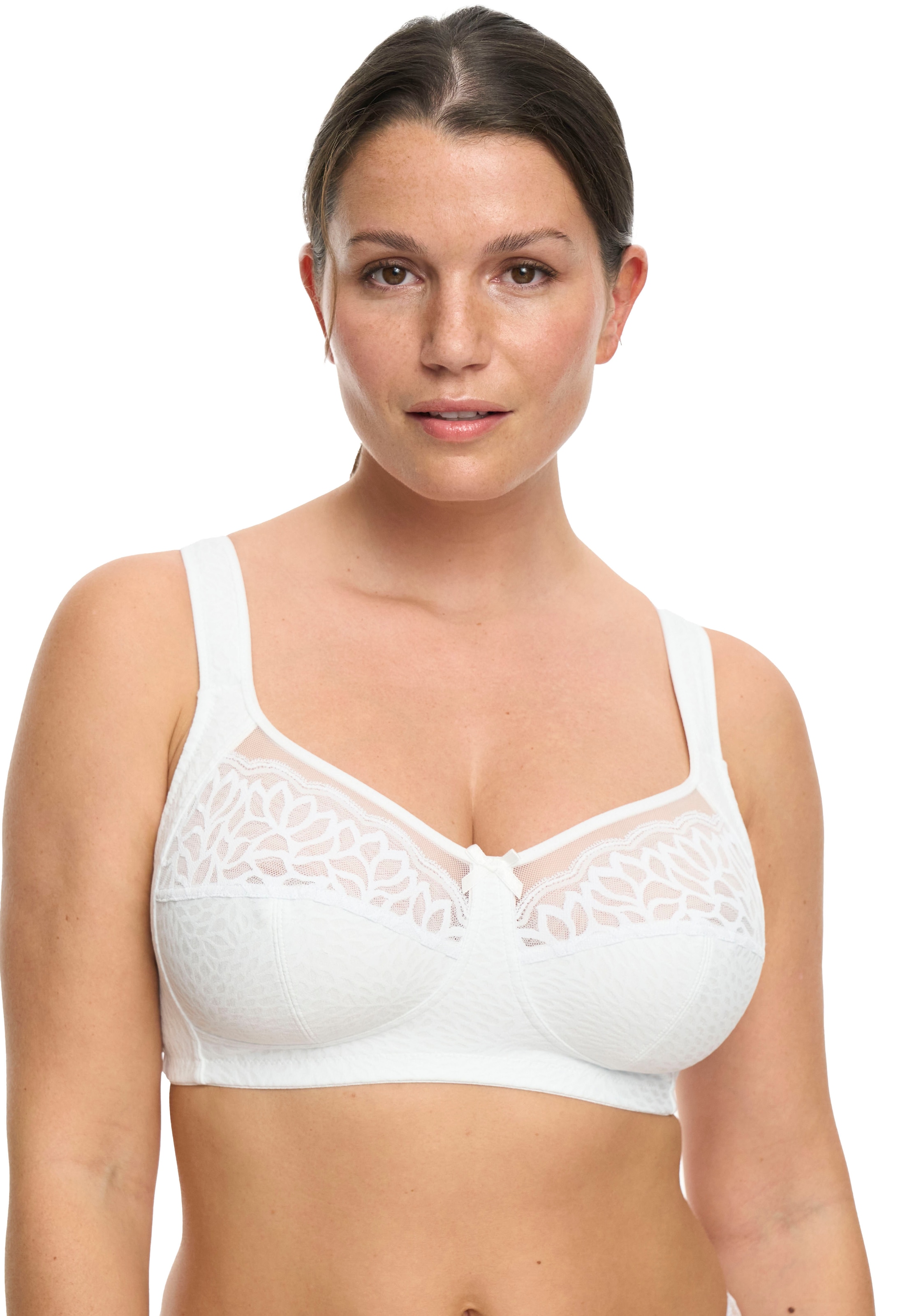 Image of Susa Bügelloser BH "Classic" Spitze, genähte Cups, Jacquard-Muster, elastisch, Komfortträger