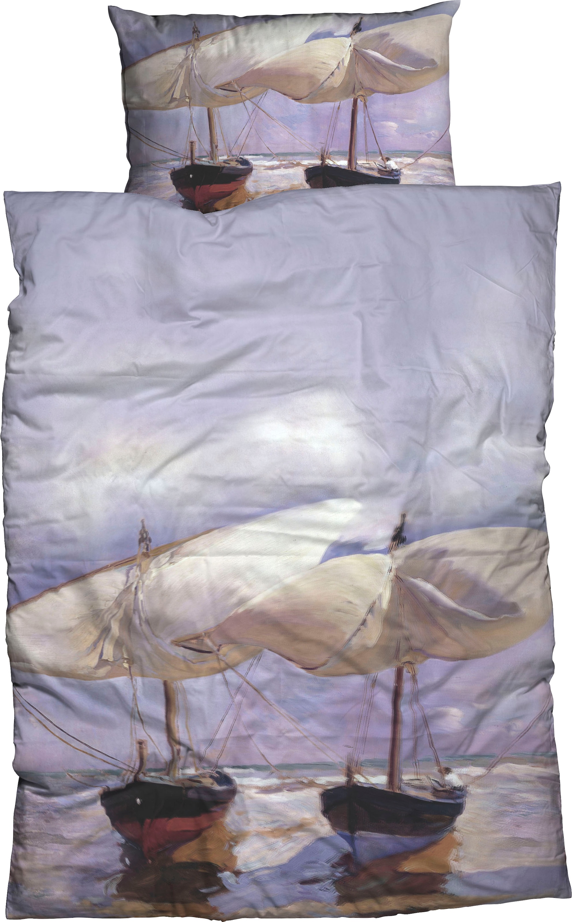 Image of Goebel Bettwäsche "Sorolla Beach Boats" 2 Stk. Design eines des bedeutendsten spanischen Künstlers Joaquin Sorolla