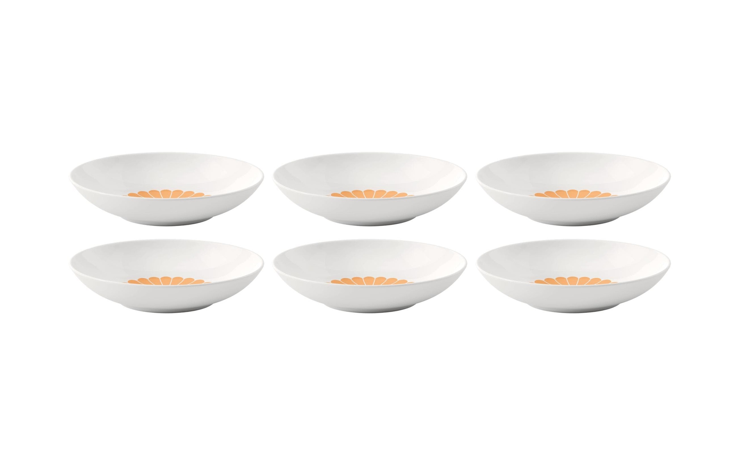 Image of Villeroy & Boch Dessertschale "Villeroy & Boch Dessert-Schale Fleur 6 Stück, Gelb" aus Porzellan