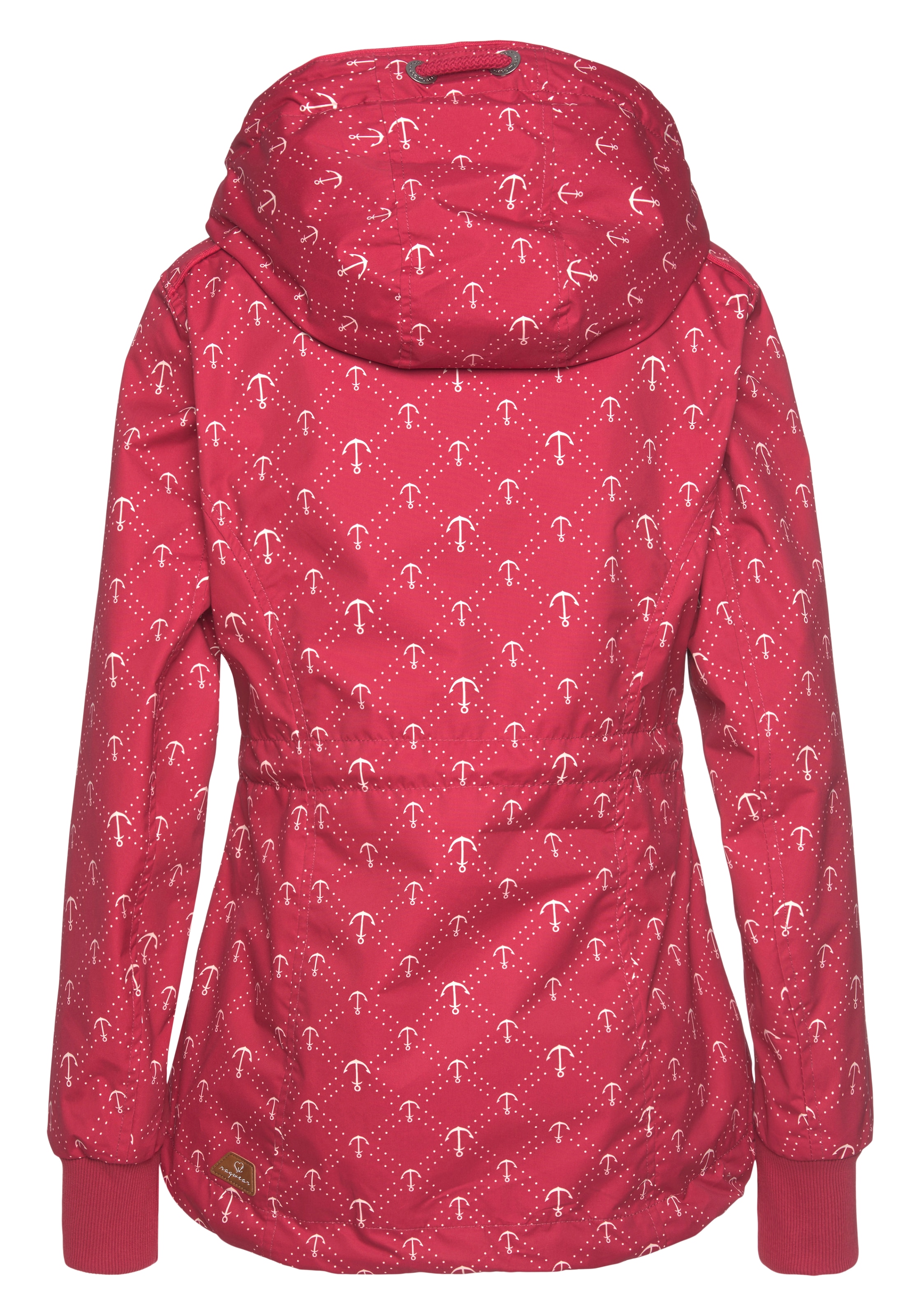 Kapuze, Urban Kapuzenjacke mit MARINA Ragwear im »DANKA O«, mit auf versandkostenfrei Streetwear Anker-Allover-Druck-Desgin Outdoorjacke Style