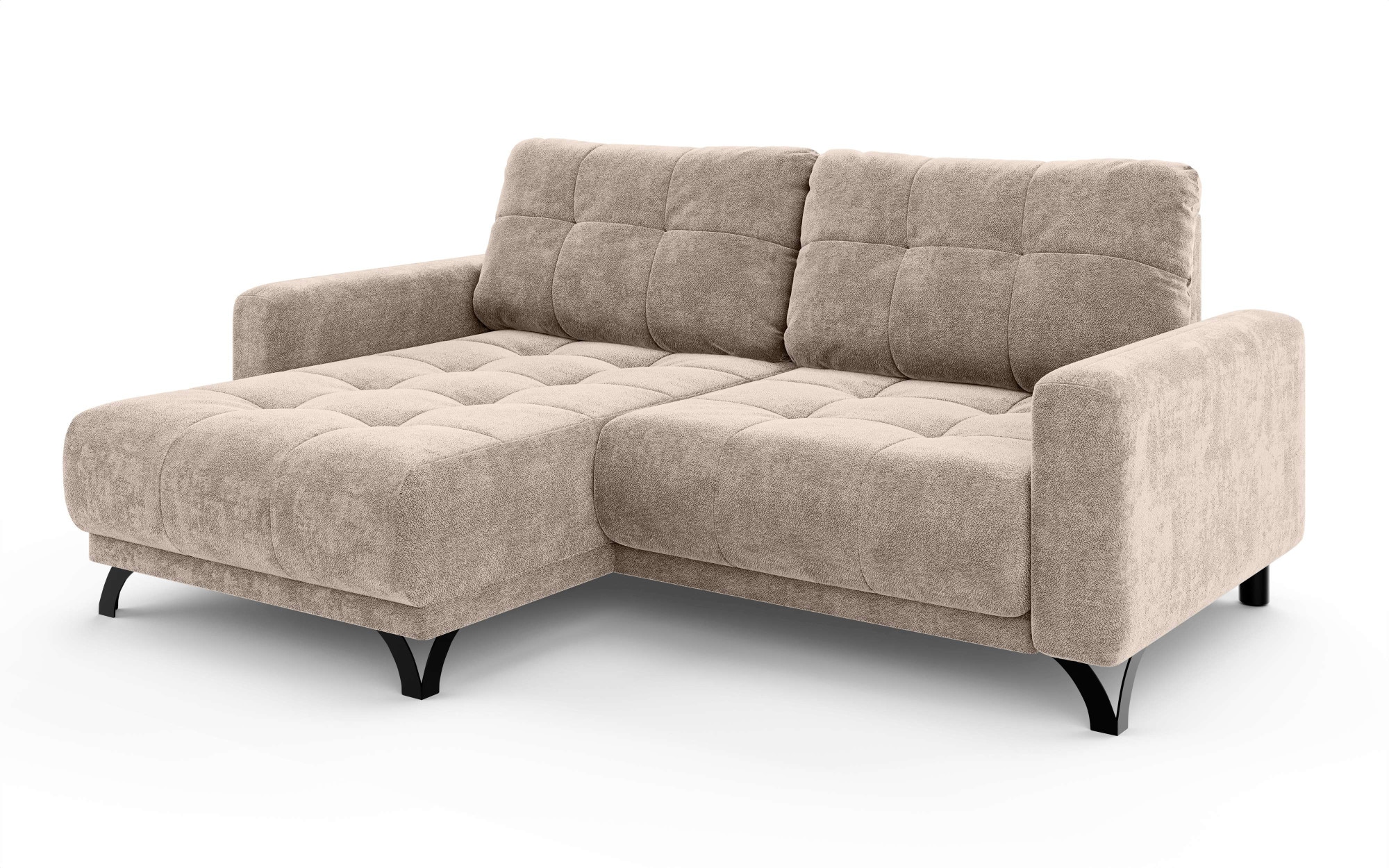 INOSIGN Ecksofa »FAIRVIEW mit verstellbaren Rückenlehne, Masse B/T/H: 234/174/93 cm«, L-Form mit Wellenunterfederung, Recamiere beidseitig montierbar