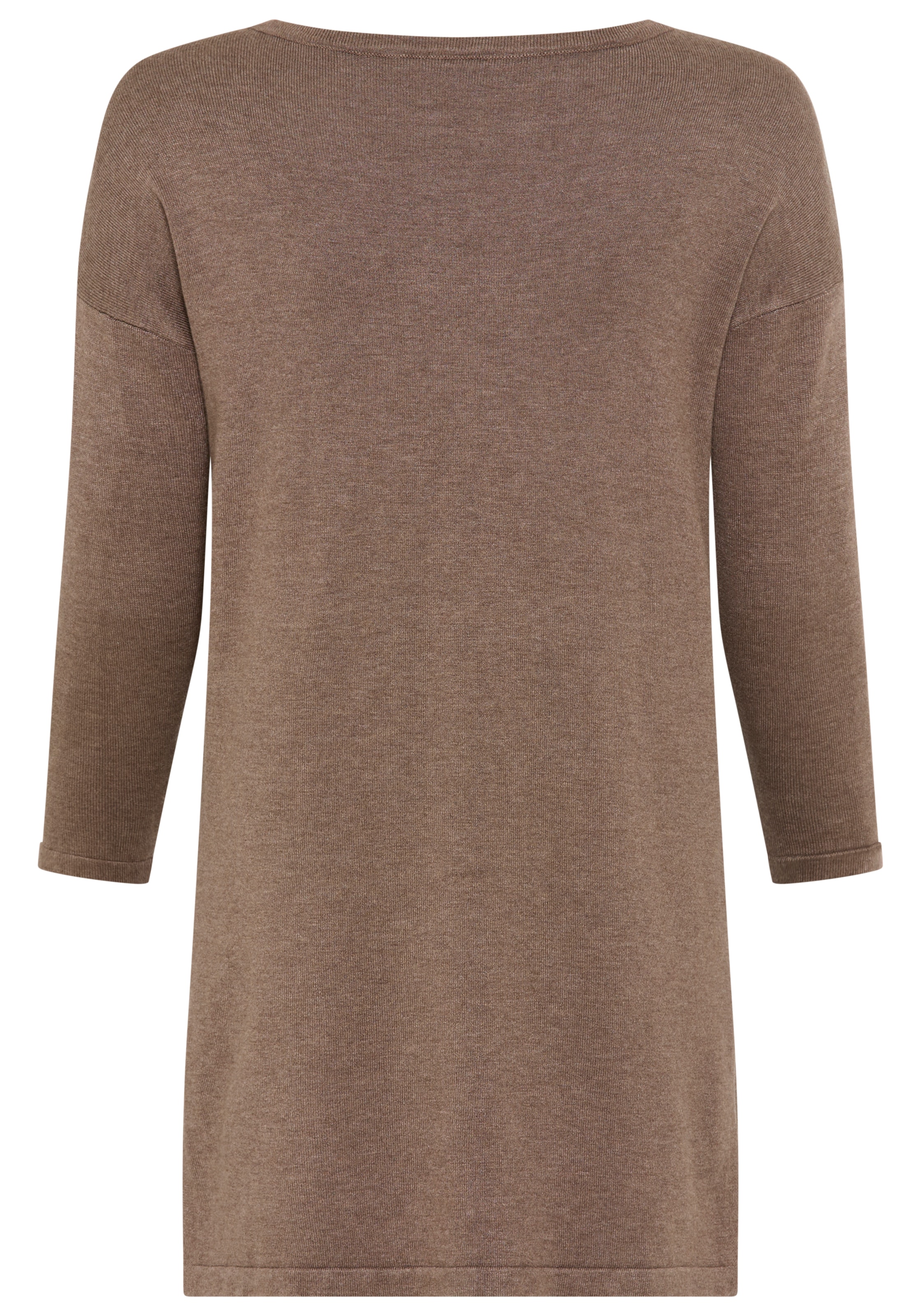 Laura Scott Longpullover, mit U-Boot Ausschnitt und seitlichem Schlitz