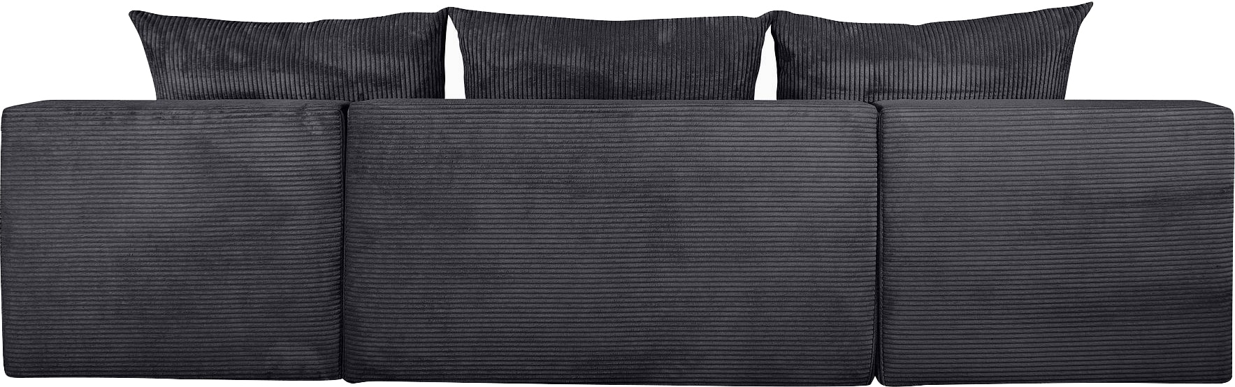 COLLECTION AB Wohnlandschaft »Josy U-Form, Breite 269 cm, Flachgewebe, Struktur, Cord & Cord/Mix«, (Cord-/Mix), inkl. Bettfunktion, Bettkasten, mit 3 gleich grossen Rückenkissen