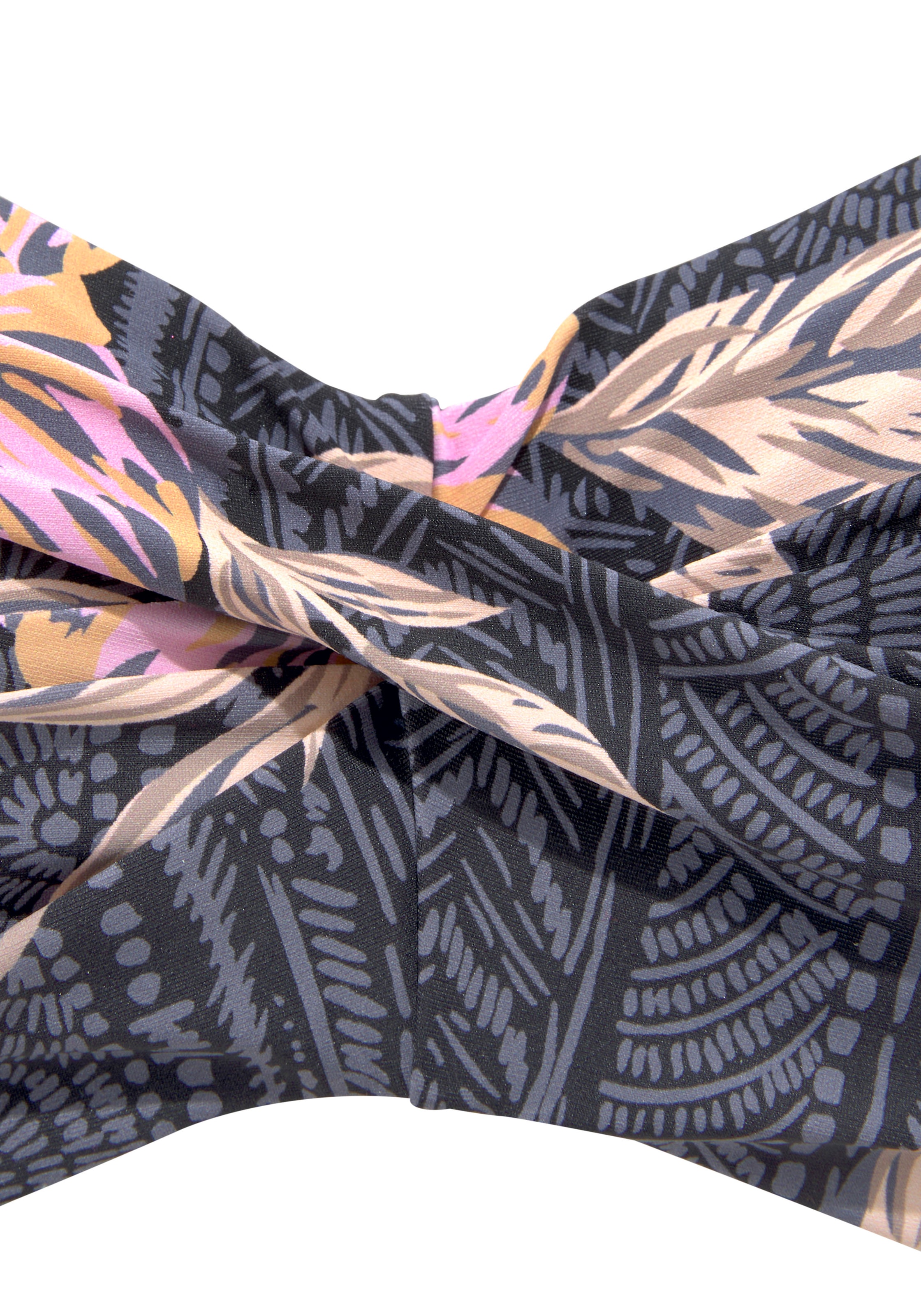 Sunseeker Bandeau-Bikini, mit grafisch-floralem Muster