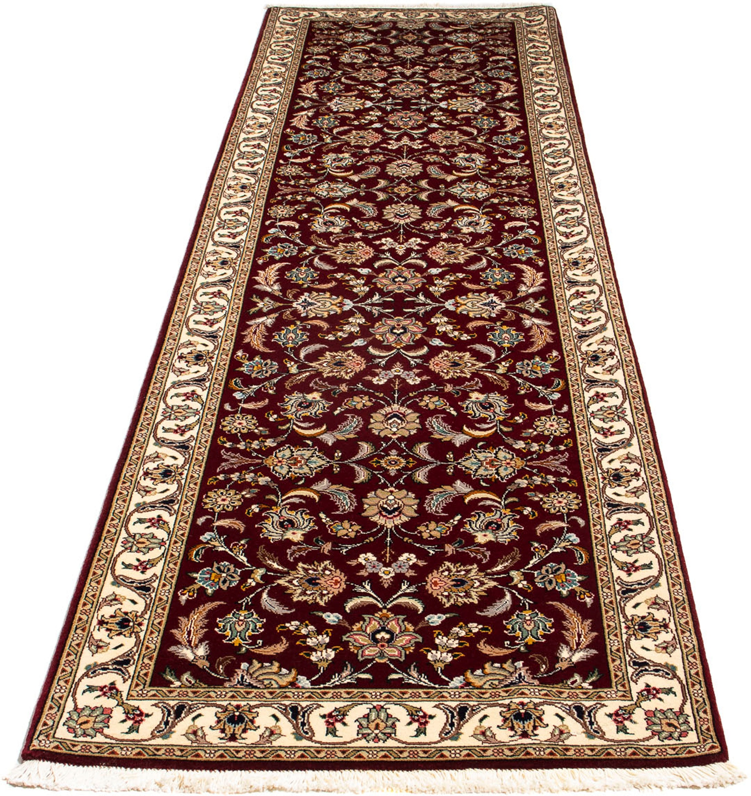 Image of morgenland Orientteppich »Perser - Täbriz - Royal - 317 x 88 cm - dunkelrot«, rechteckig, 7 mm Höhe, Wohnzimmer, Handgeknüpft, Einzelstück mit Zertifikat bei Ackermann Versand Schweiz