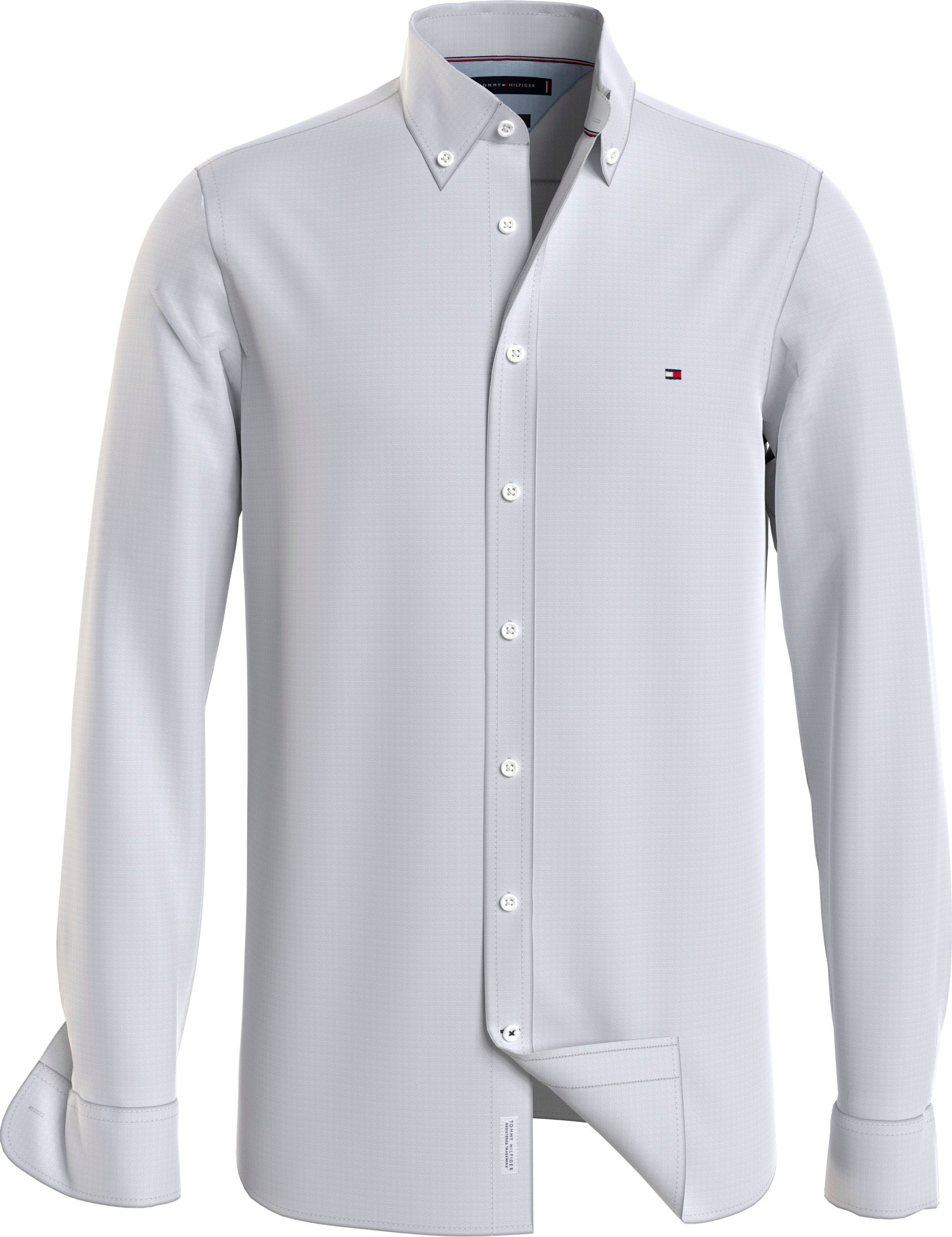 Tommy Hilfiger Langarmhemd »FLEX DOBBY SF SHIRT«, mit Knopfleiste