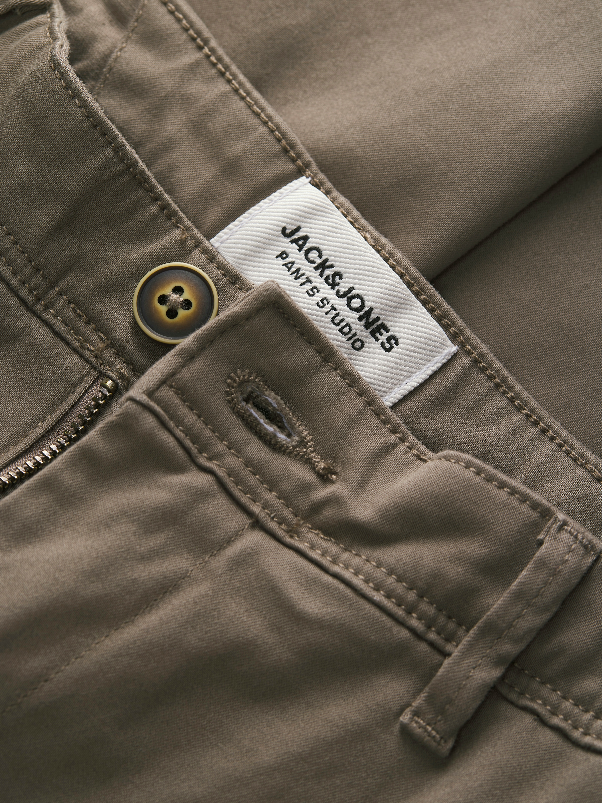 Jack & Jones Chinos »JJIMARCO mit Badge und hohem Tragekomfort«  uni, à la mode, slim fit, mélange de coton