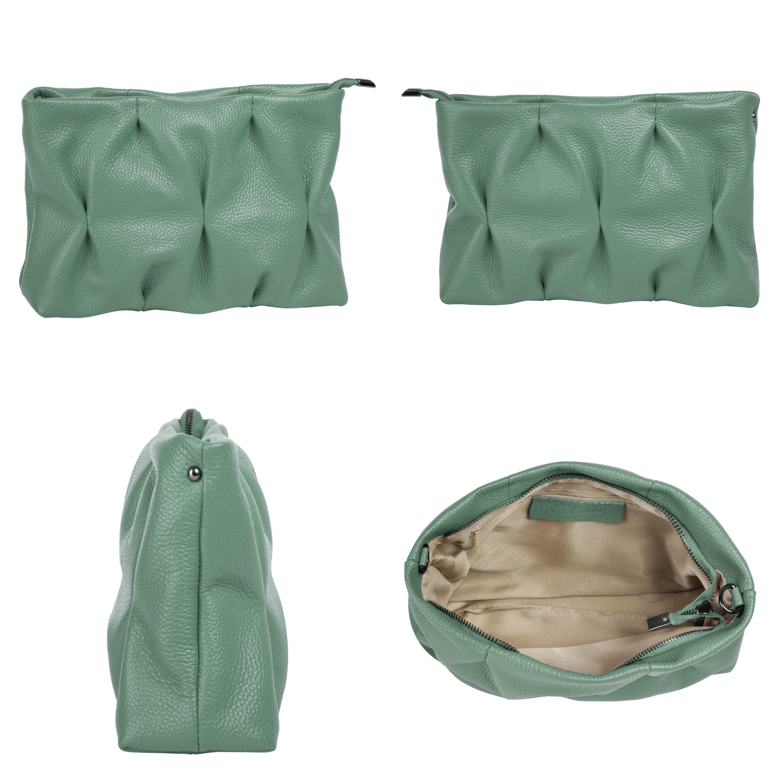 Cluty Umhängetasche, echt Leder, Made in Italy