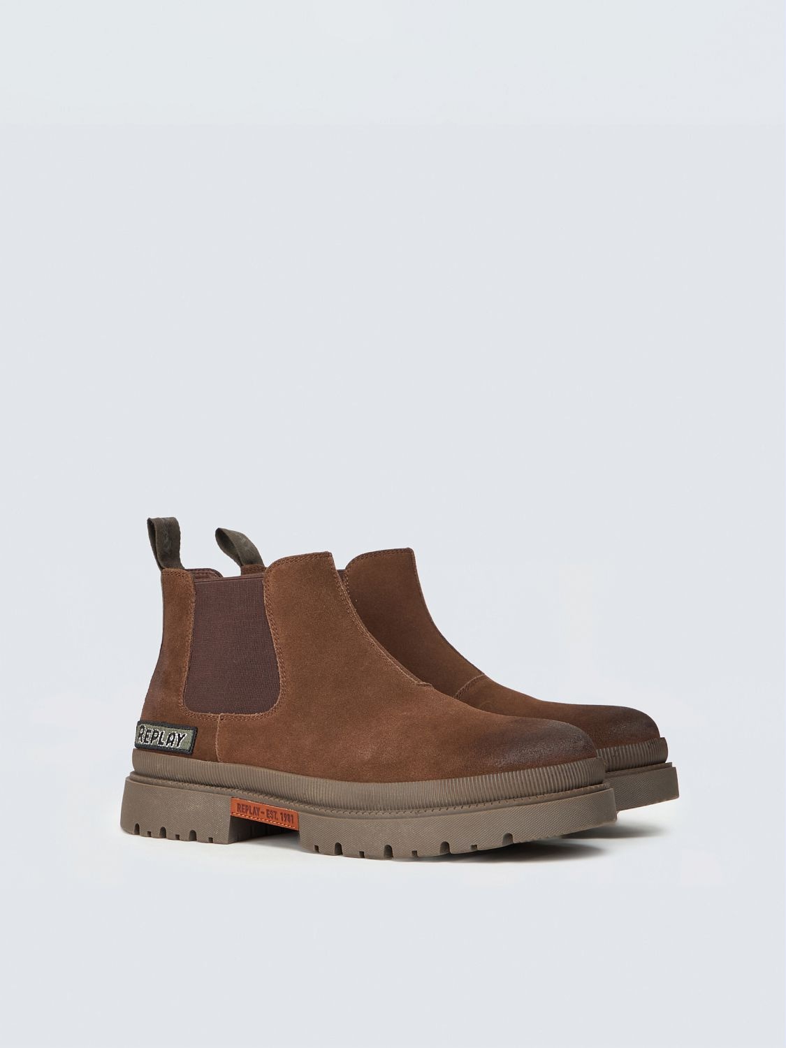 Image of Replay Chelseaboots "SANDTOWN WORK" Schlupfboots, Stiefelette mit Stretch, Logo an der Ferse