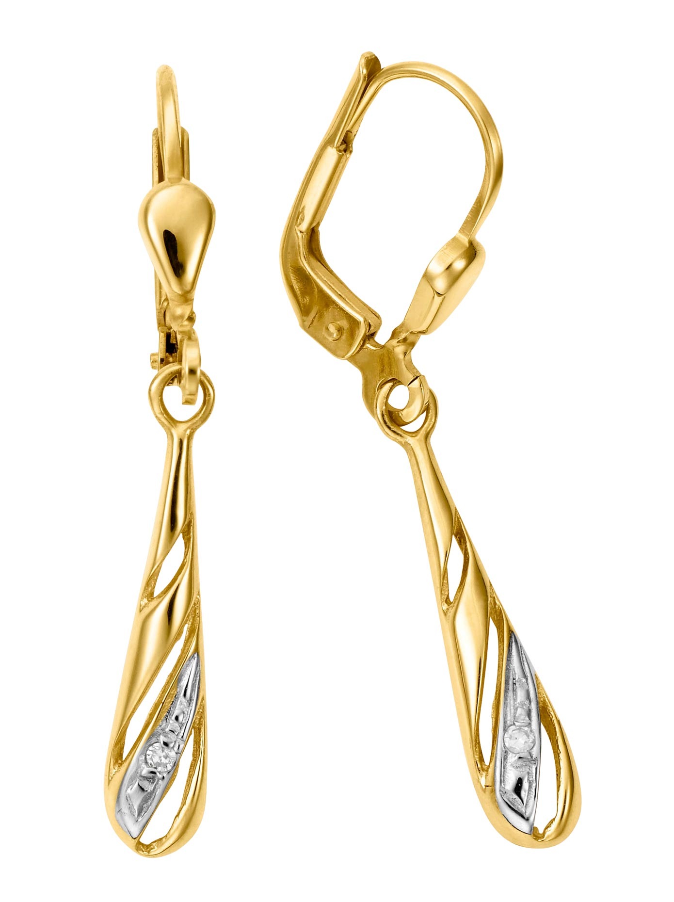 Ohrhänger mit funkelnden Diamanten