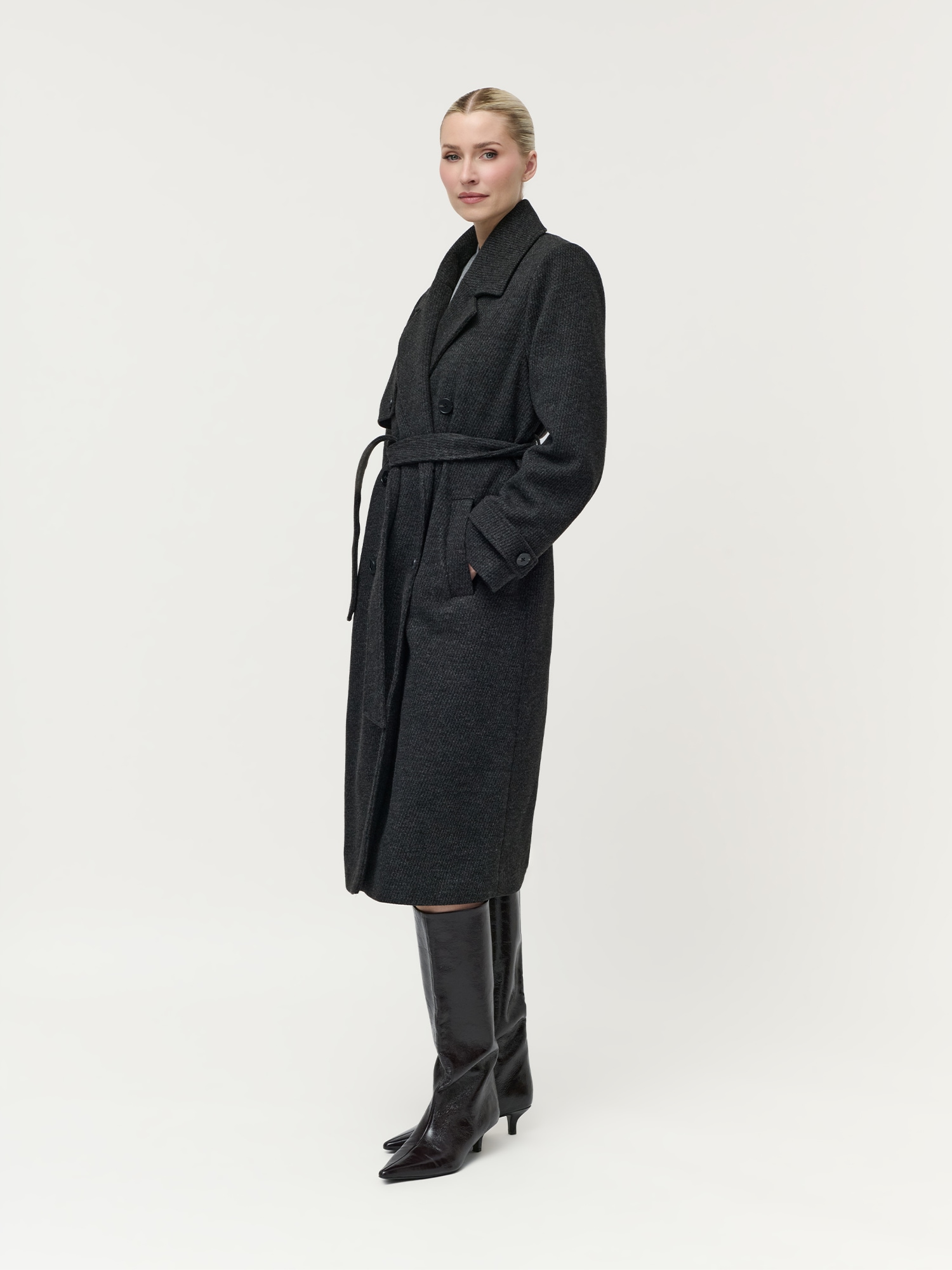 LeGer Manteau d'hiver »Cora, LeGer by Lena Gercke« avec ceinture à la taille, coupe normale, qualité mélangée
