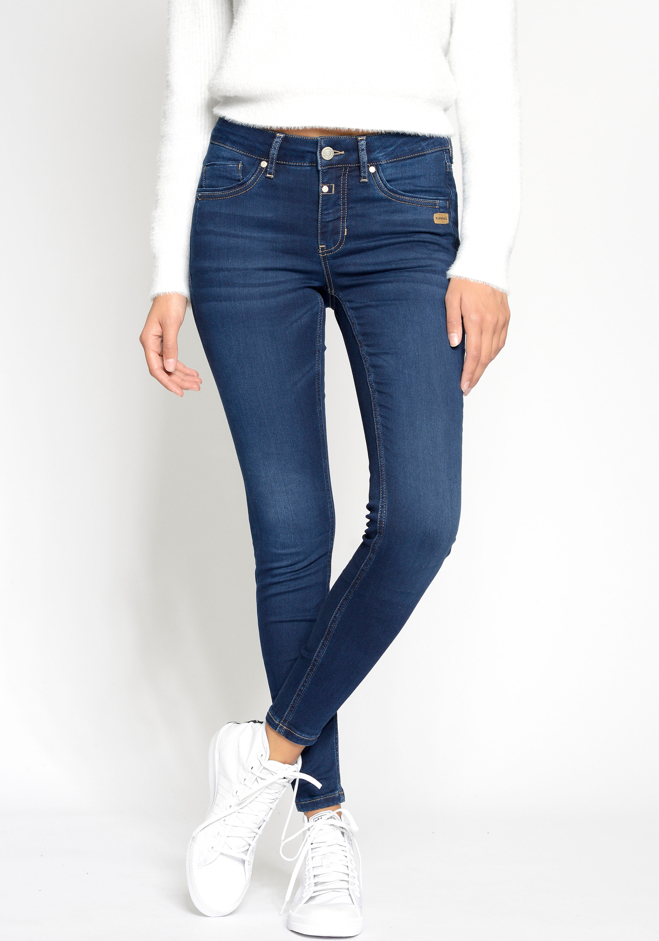 ♕ GANG Skinny-fit-Jeans »94LAYLA«, mit Used-Effekten versandkostenfrei  kaufen
