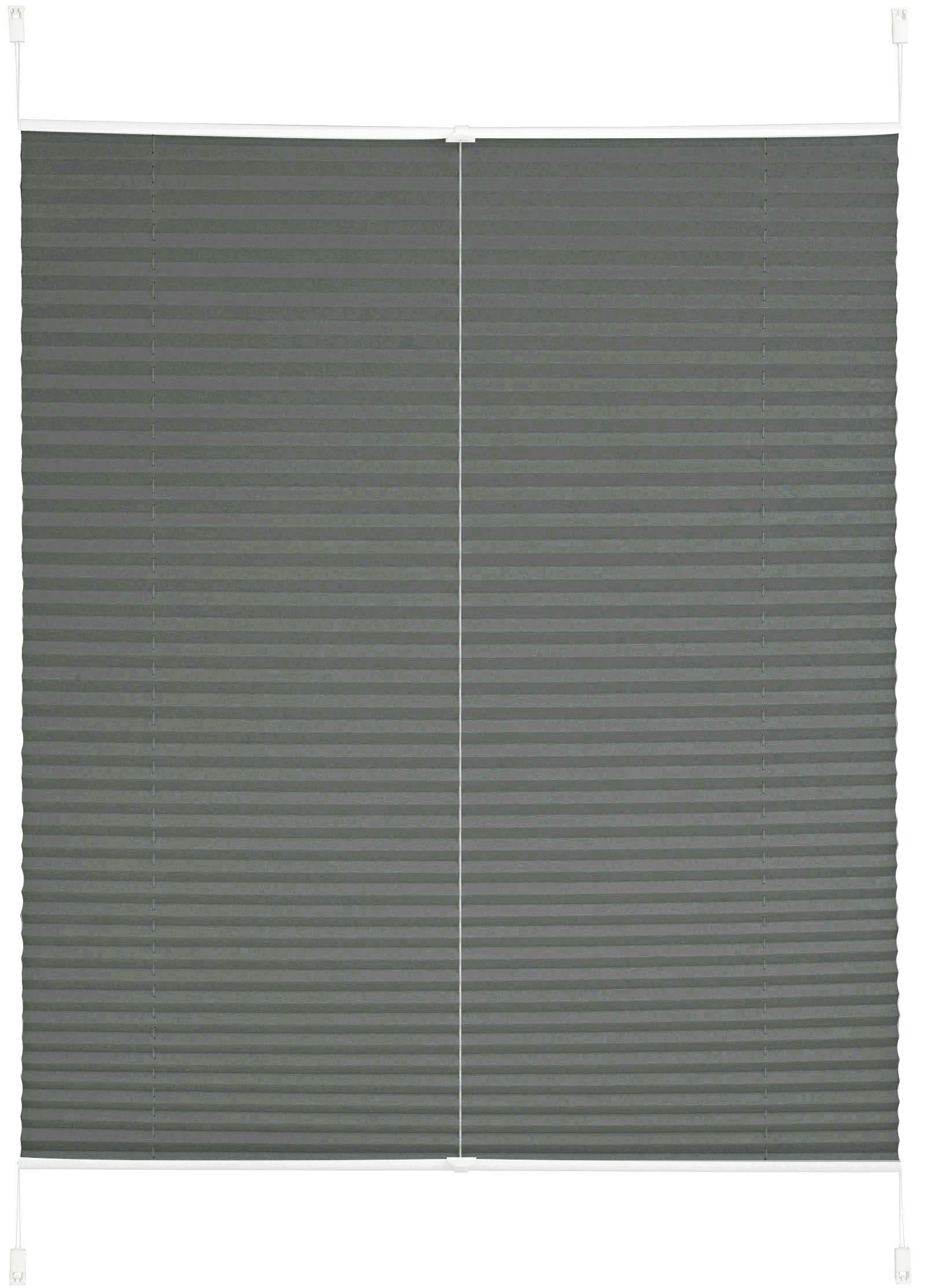 GOODproduct Plissé »DAHRA - in Crush-Optik« Lichtschutz ohne Bohren verspannt Fixmass, Bestseller mit über 5500 4,5-Sterne-Bewertungen, Klemmträger