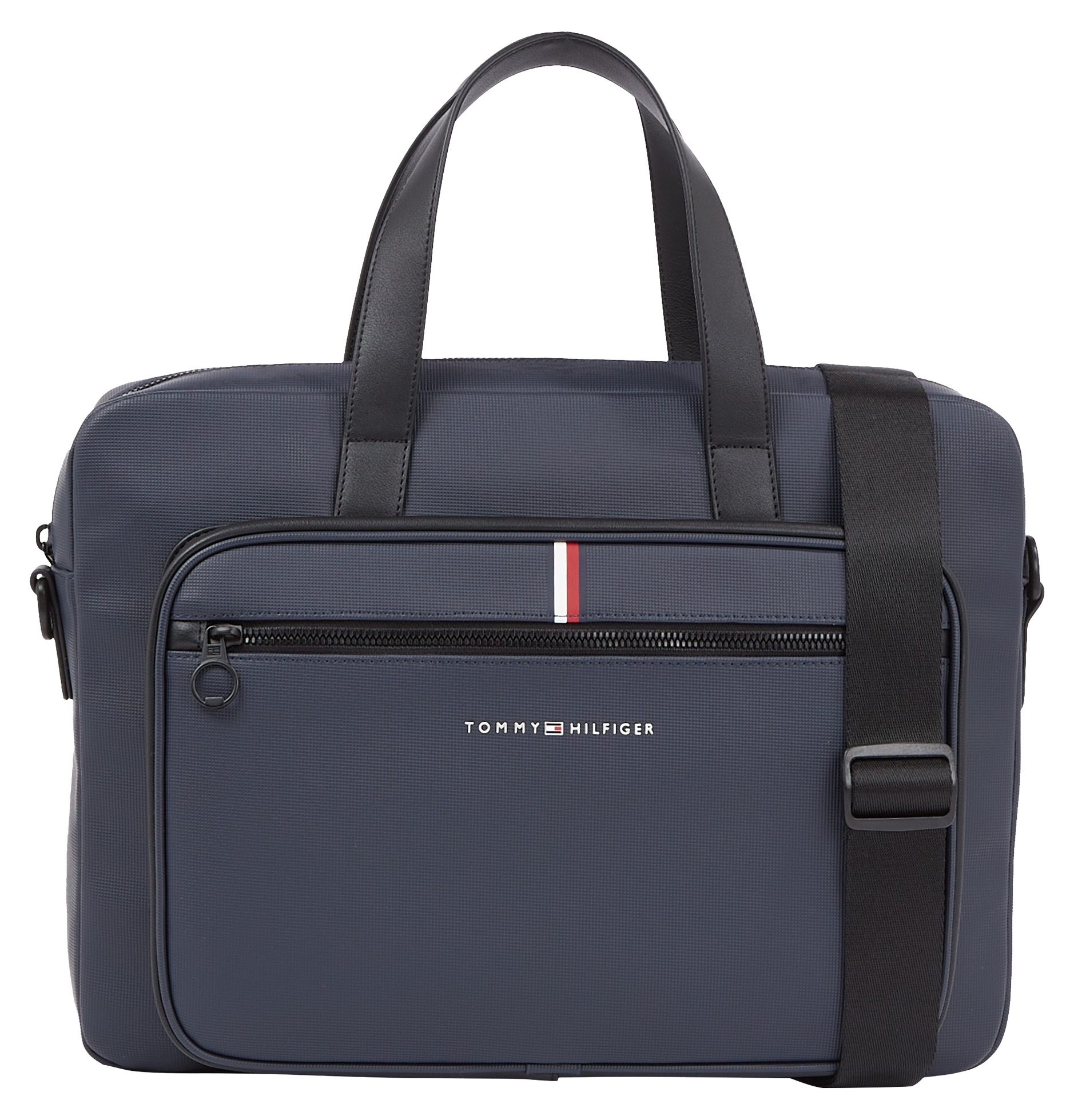 Tommy Hilfiger Messenger Bag »TH ESSENTIAL PIQUE COMPUTER BAG«, mit charakteristischem Streifendetail