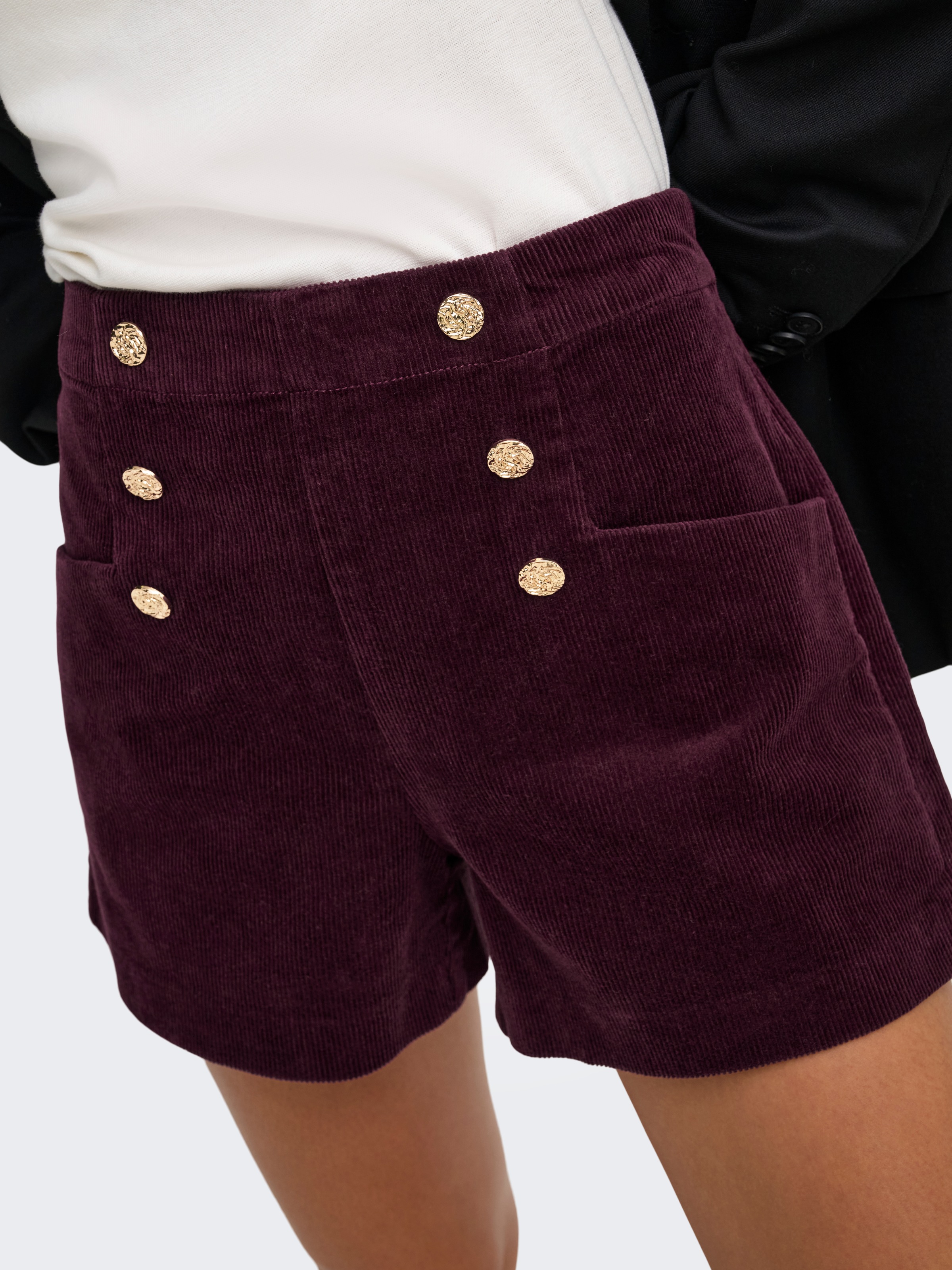 ONLY Shorts »ONLZEVA HW CORD BUT SHORTS CC PNT«  Baumwollmischung, Cord, high waist