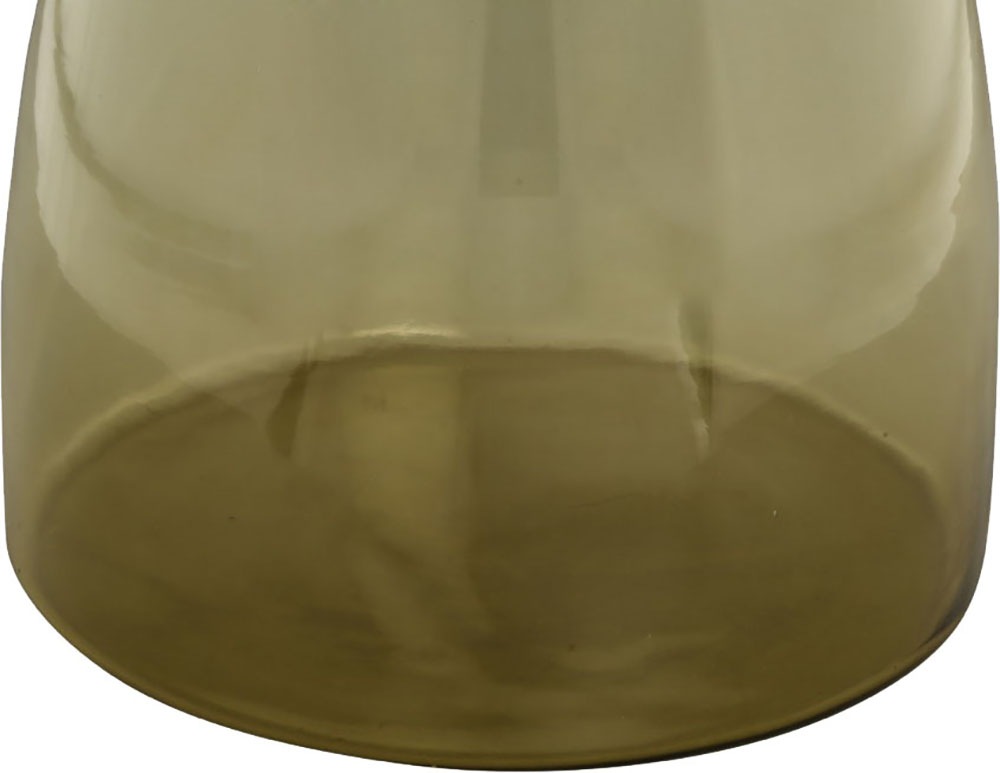Kayoom Beistelltisch »Roman 125, mundgeblasener Glaskorpus«, (1 St.), mundgeblasener Glaskorpus, Retro-Design, goldfarbenene Metall-Tischplatte