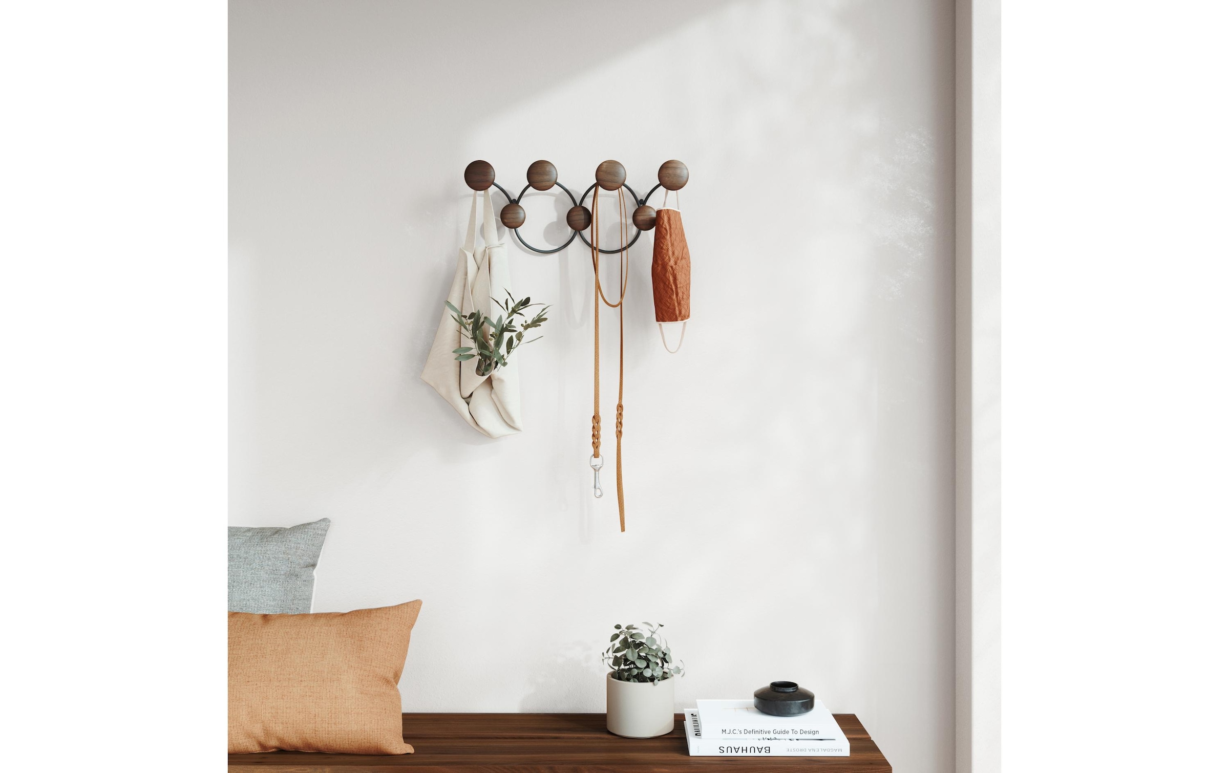 Umbra Garderobenleiste »Dotsy, Braun-Schwarz«, Holzart: Kiefer (China)