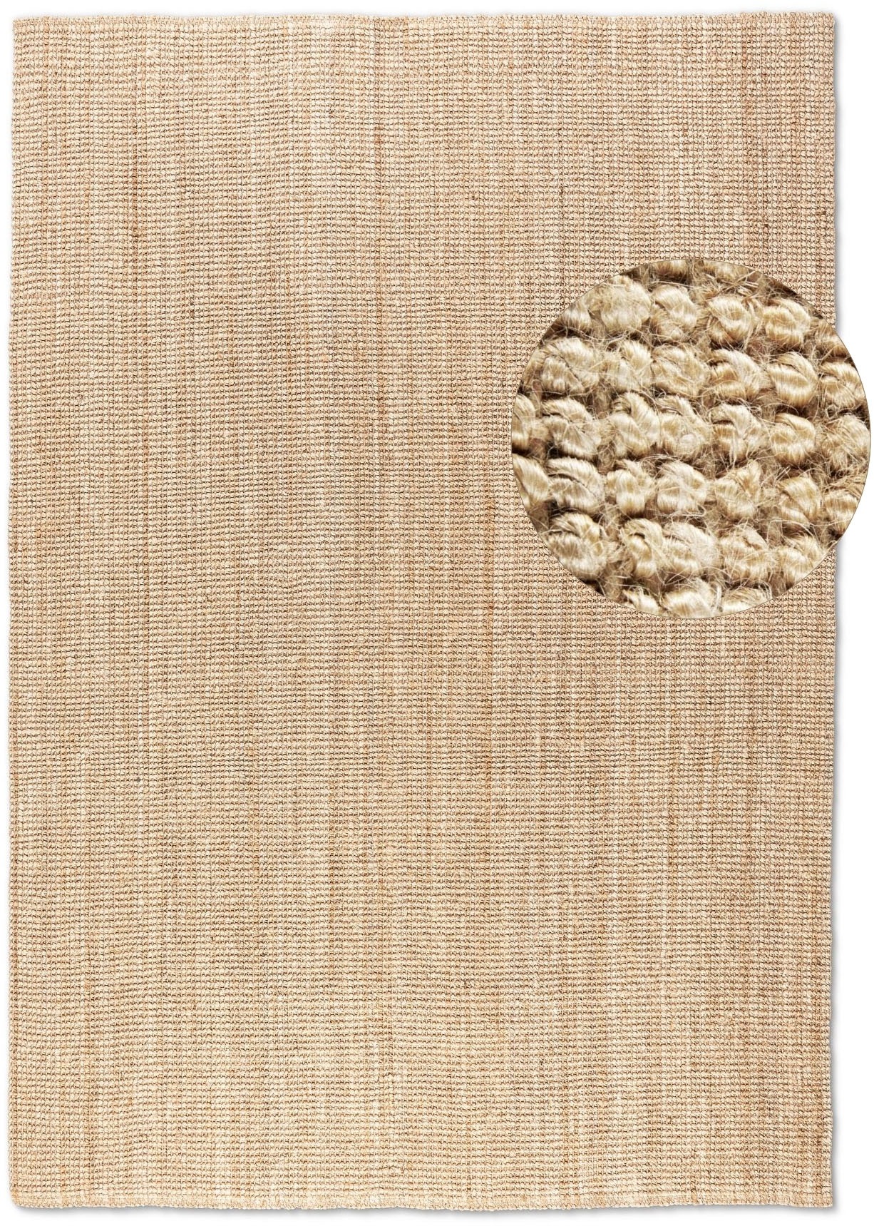 HANSE Home Teppich "Jaipur Juteteppich, als Läufer und in Rund" rechteckig 10 mm Höhe 100% Naturfaser, Wohnzimmer, Esszimmer, Schlafzimmer, GRS