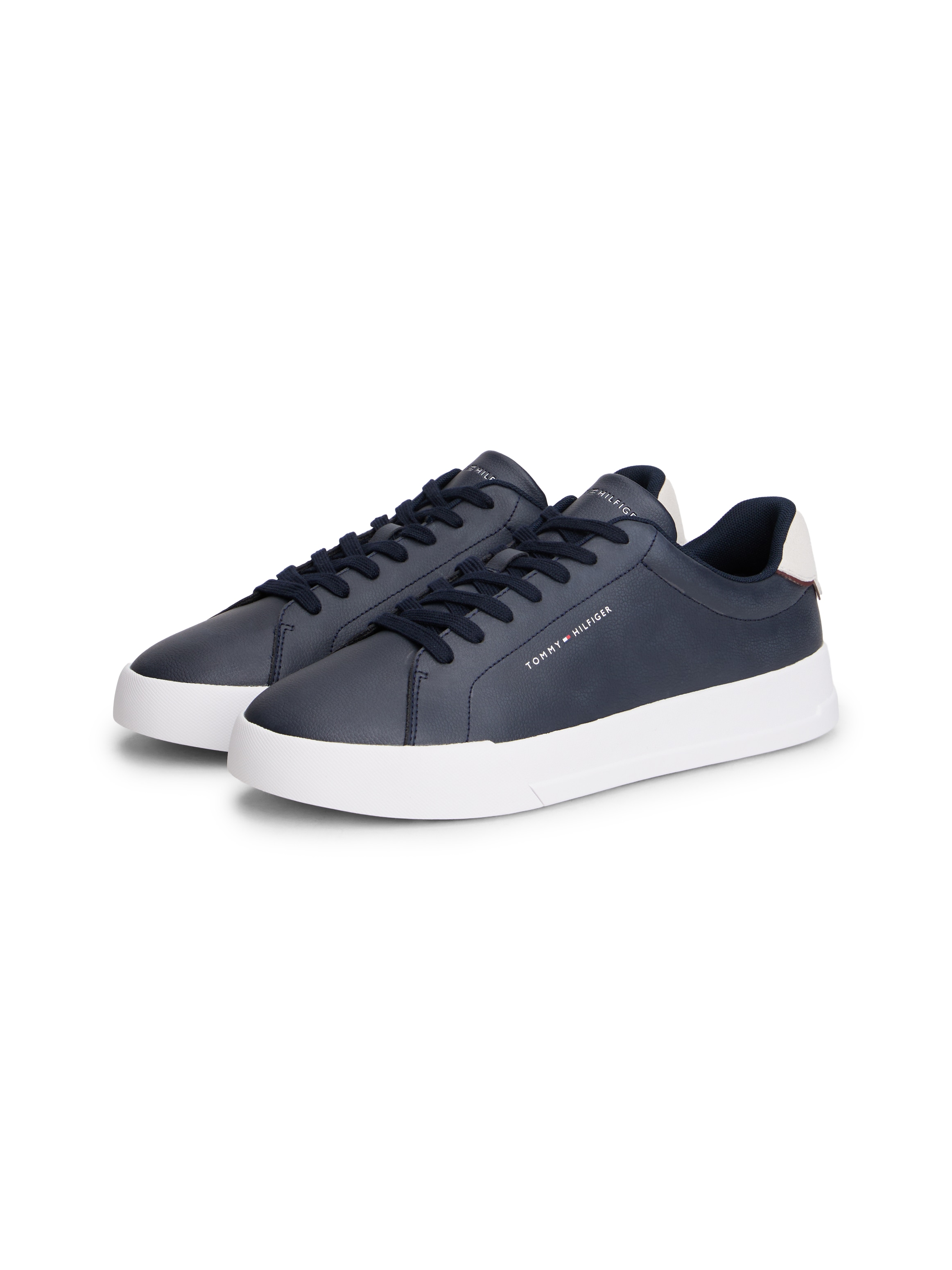 Image of Tommy Hilfiger Sneaker "TH COURT LTH DETAIL ESS", Freizeitschuh, Halbschuh, Schnürschuh mit seitlichem Logoschriftzug