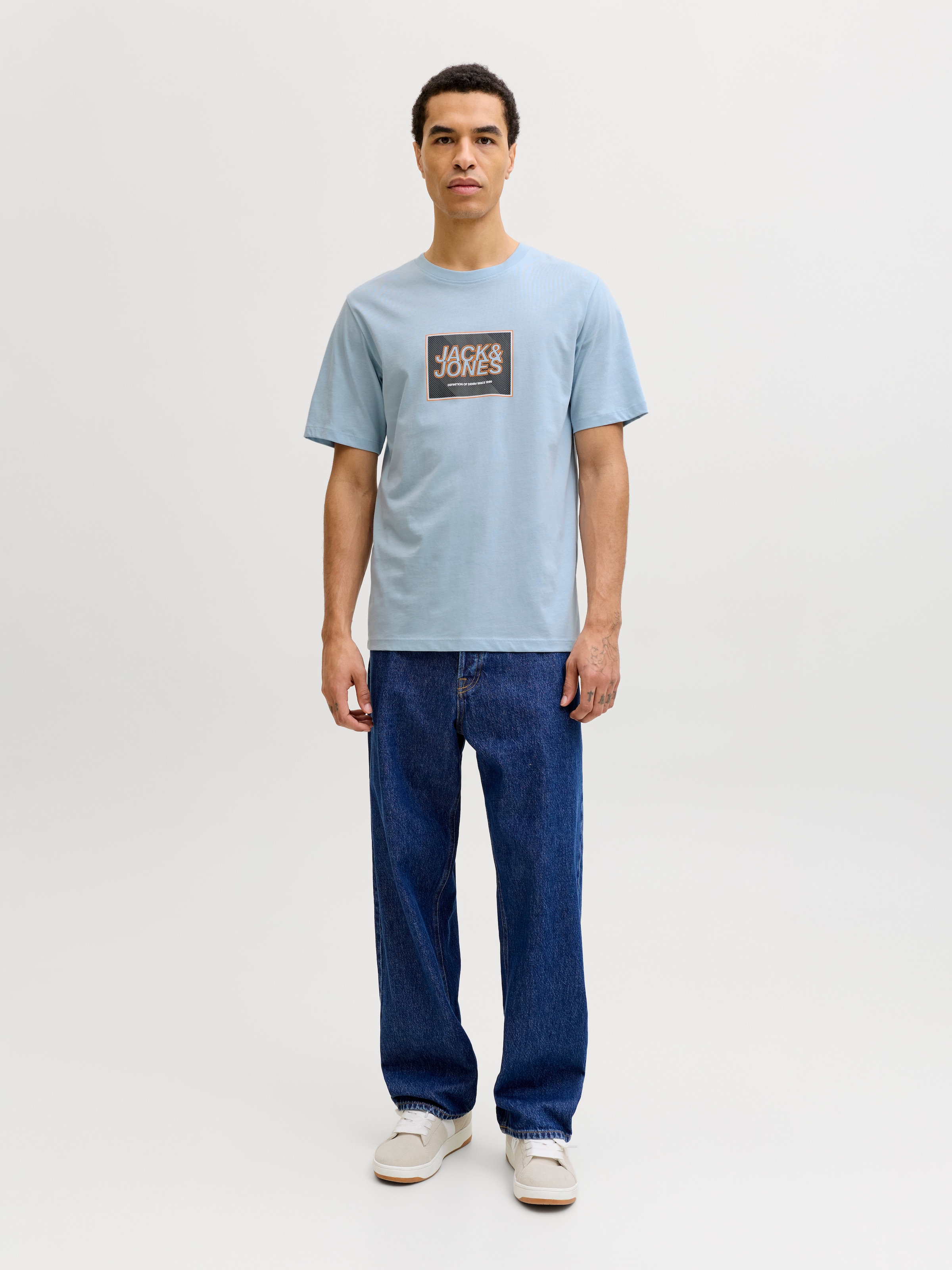 Jack & Jones Shirt à col rond »JJRAIN TEE SS CREW NECK«