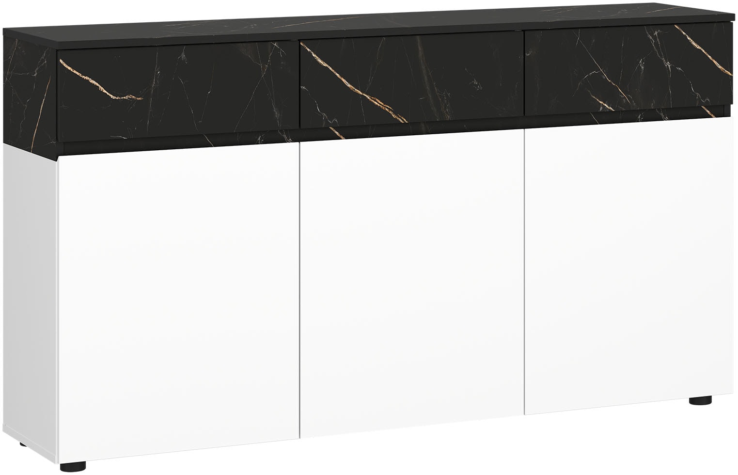 Image of Home affaire Sideboard "MODESTO" grifflos, mit 3 Schubladen, 3 Türen und 6 Fächer, Breite 150 cm